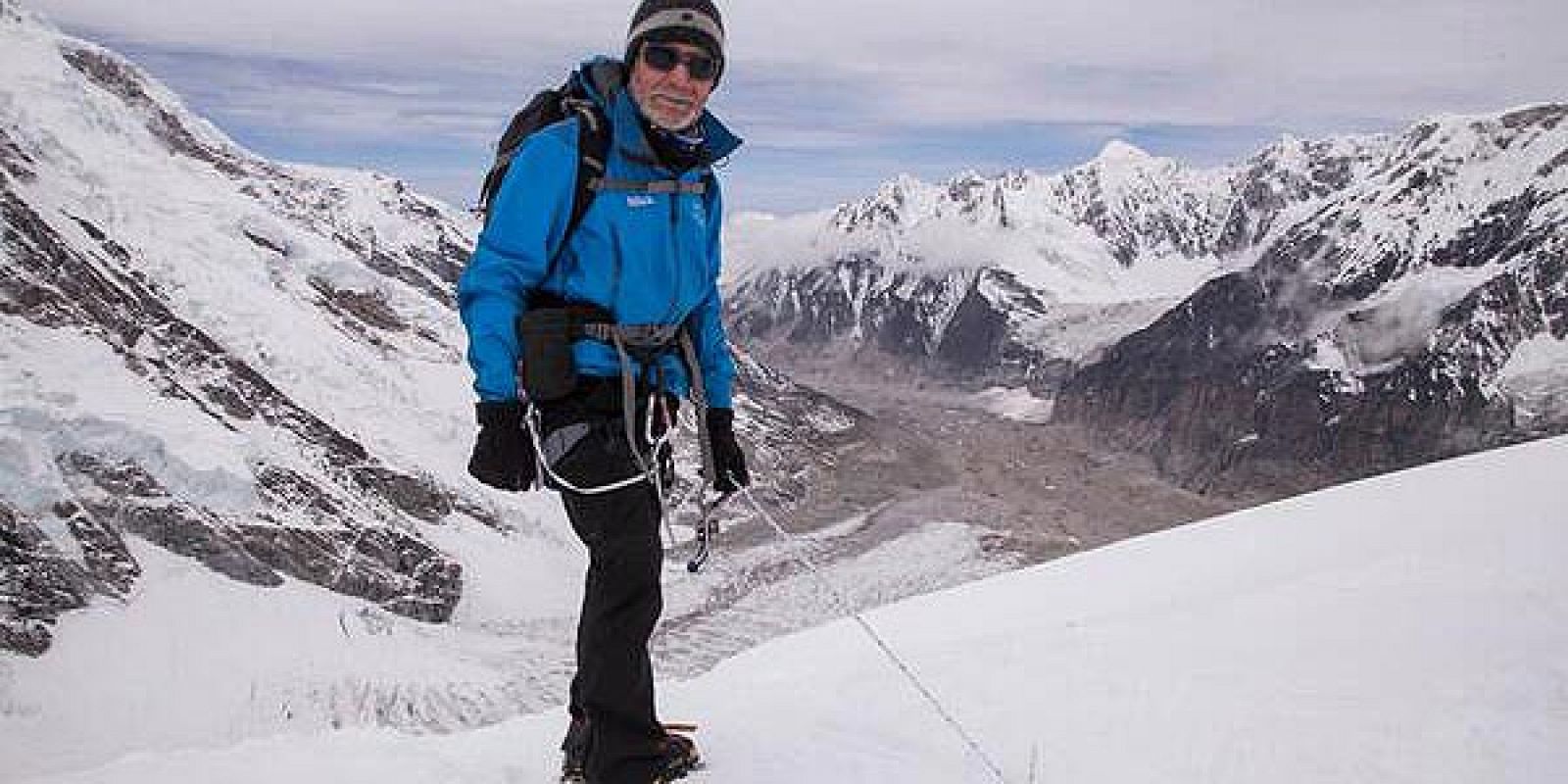 Imagen del alpinista Carlos Soria en el Kanchenjunga.