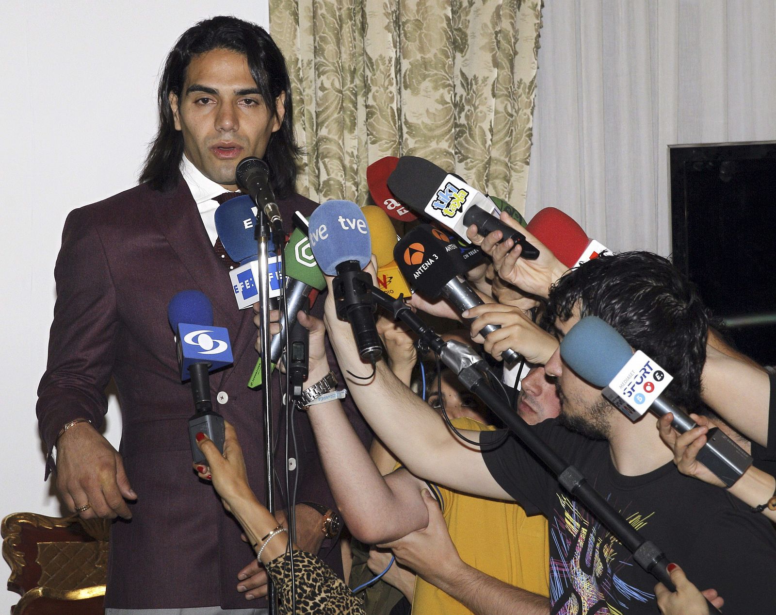 El delantero colombiano del As Mónaco Radamel Falcao.