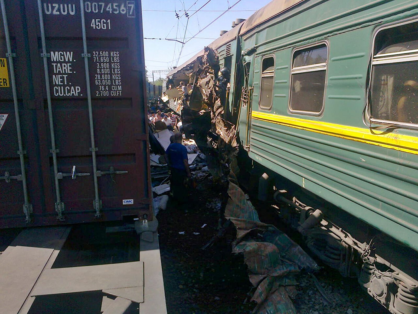 Accidente de tren cerca de Moscú