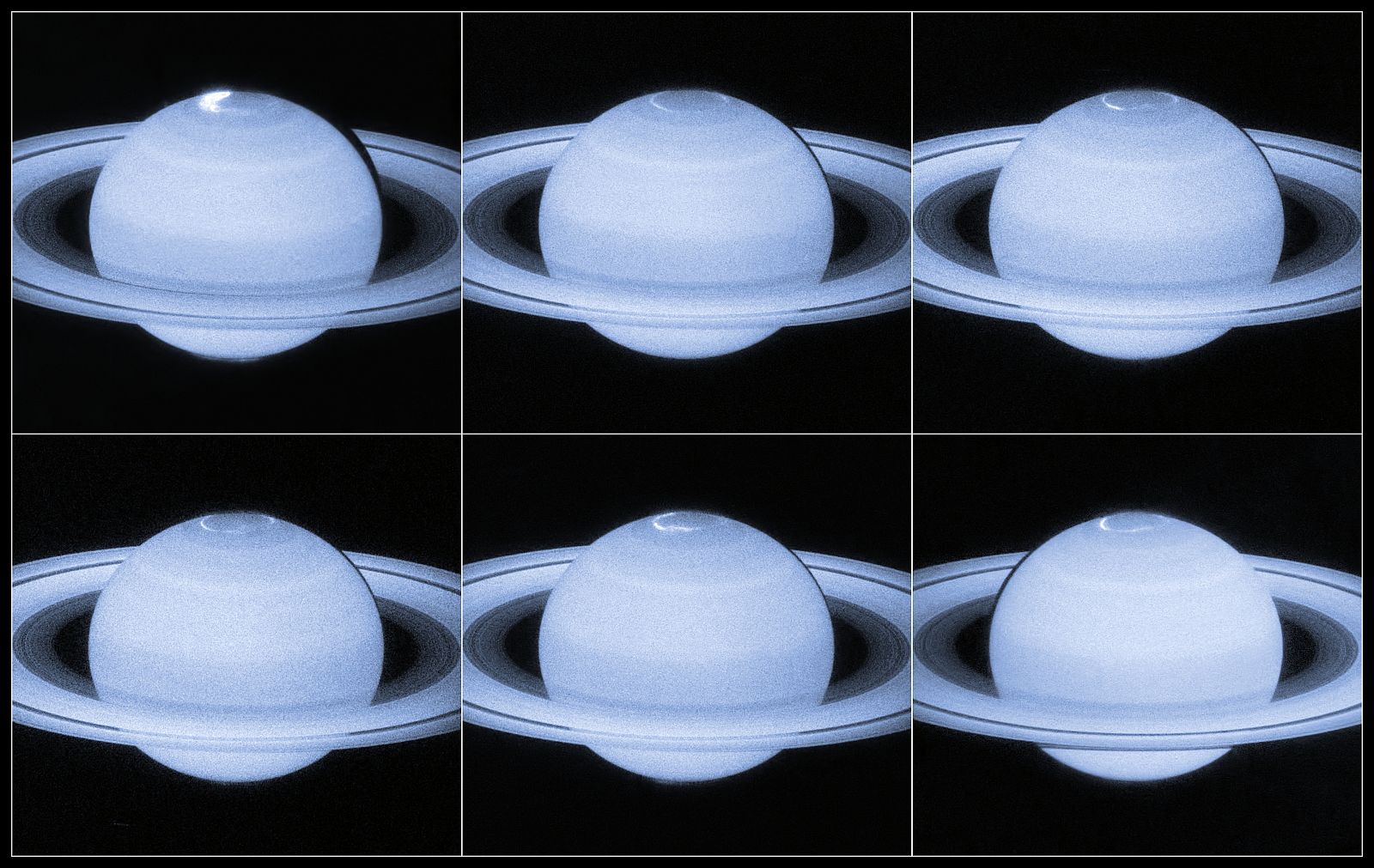 Las auroras en Saturno captadas por el Hubble.
