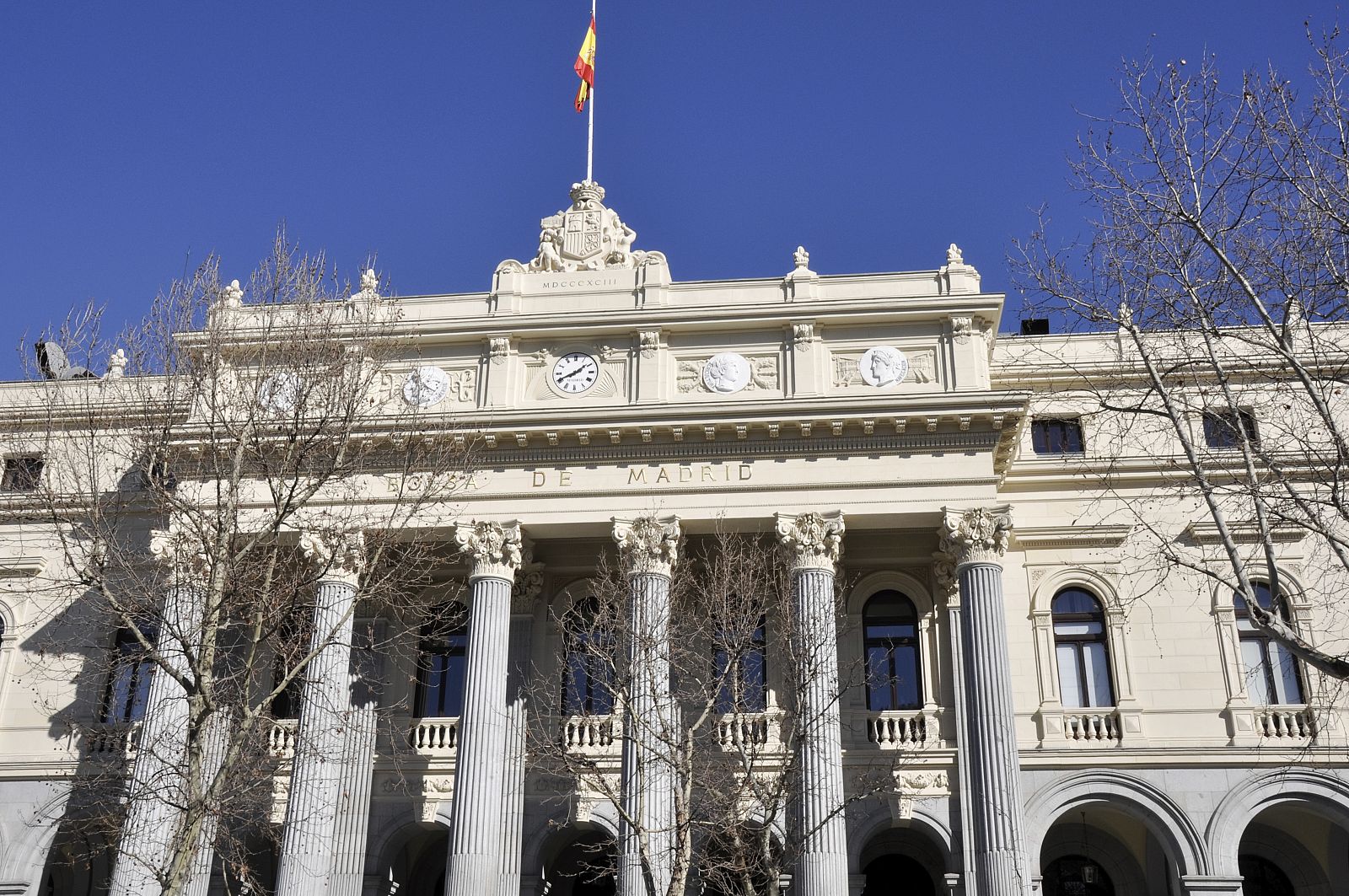 El edificio de la Bolsa de Madrid