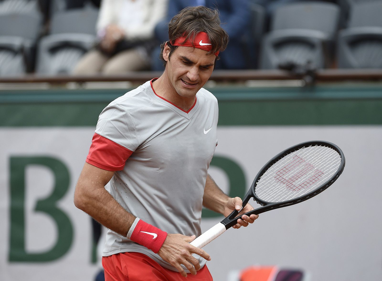 Federer, en el partido contra Gulbis.