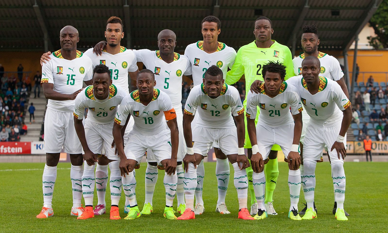 La selección de Camerún, en un partido de preparación para el Mundial