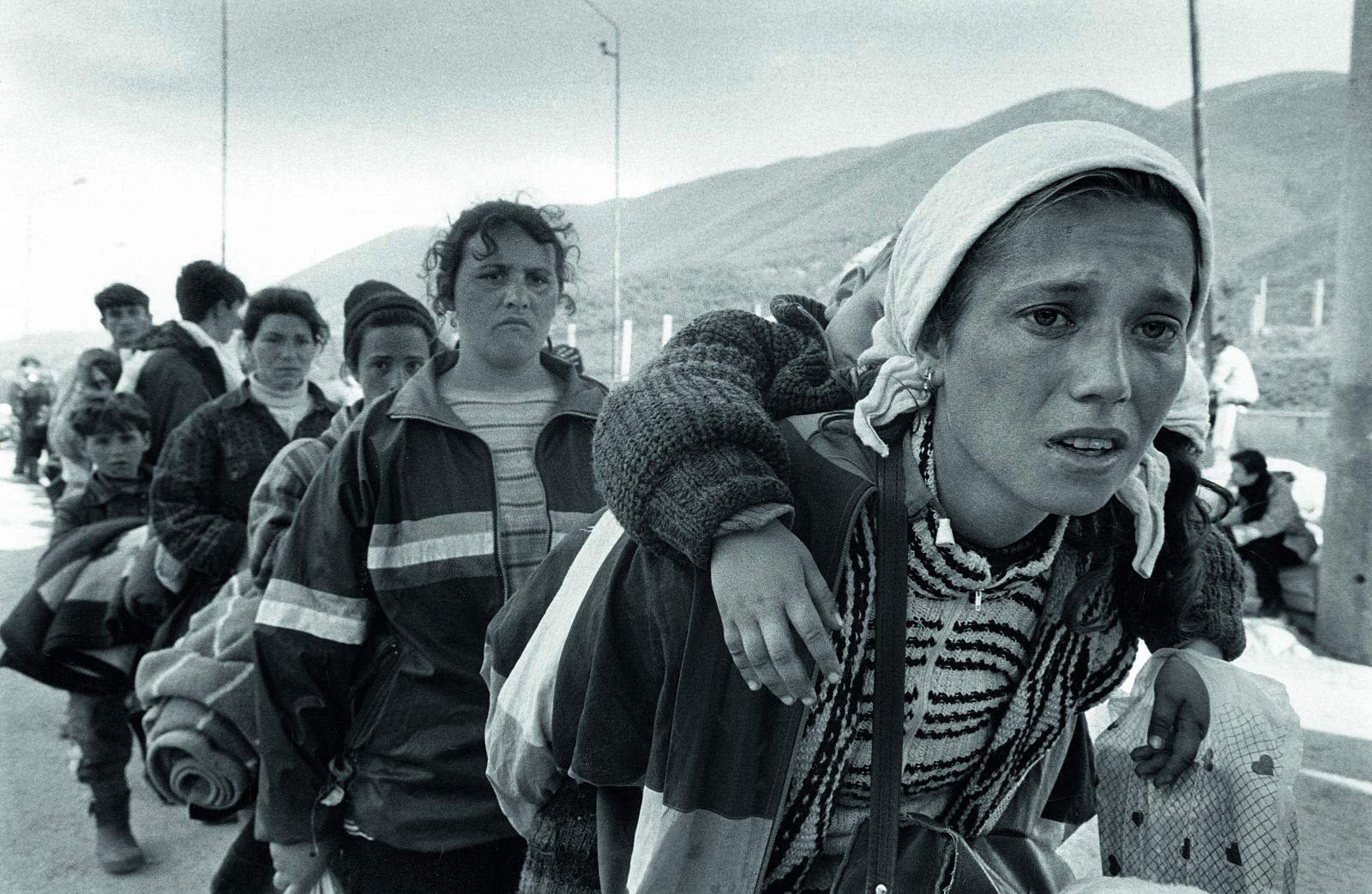 Refugiados albano kosovares en Morina, Albania, 1999