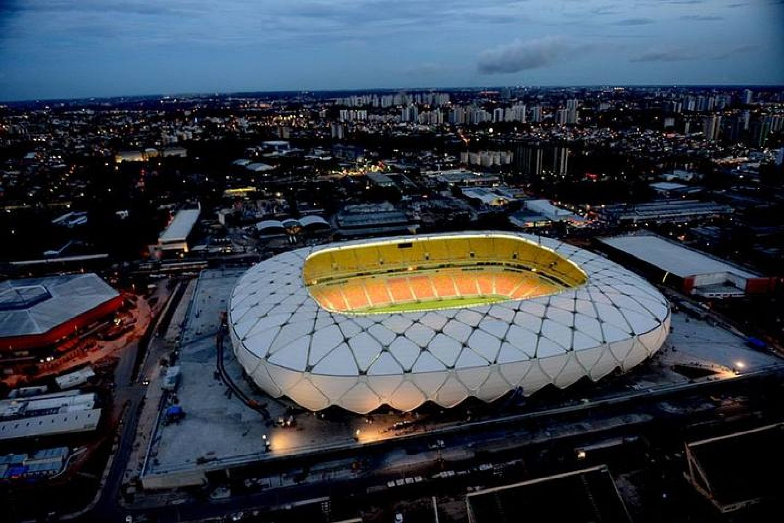 Vista del estadio Amazonia Arena, de Manaos.