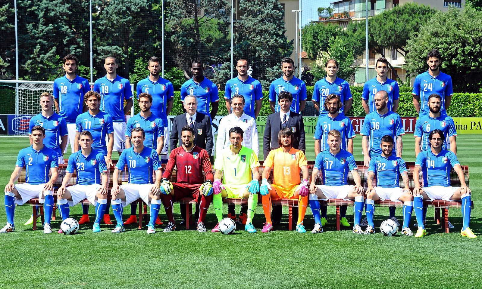 Jugadores de la selección italiana de fútbol