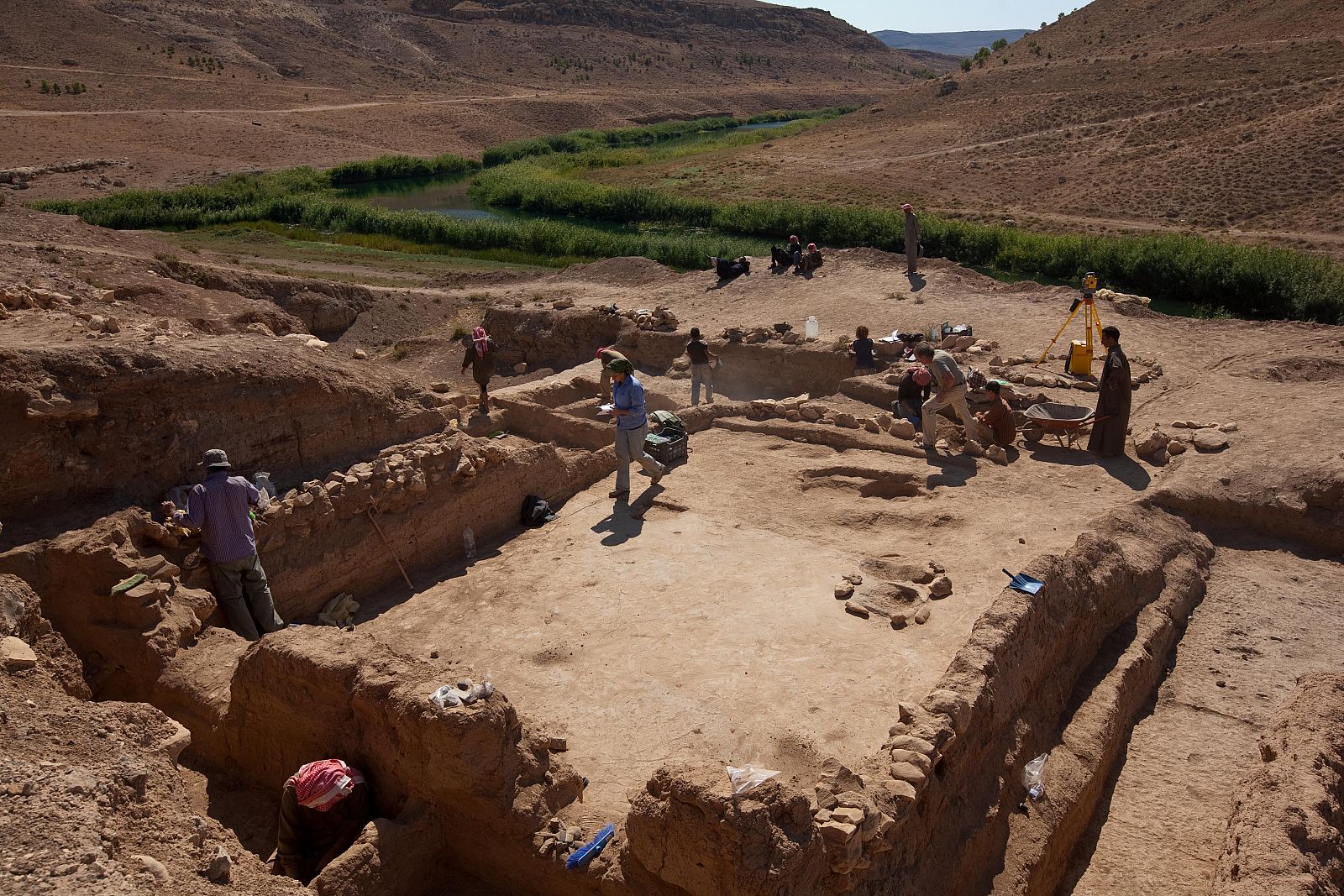 Excavación en Tell Halula, en Siria.