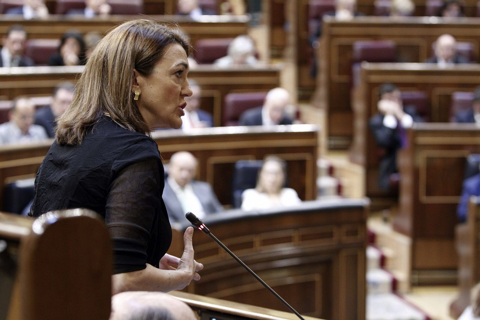 La portavoz parlamentaria socialista, Soraya Rodríguez, durante el pleno del Congreso de este miércoles.