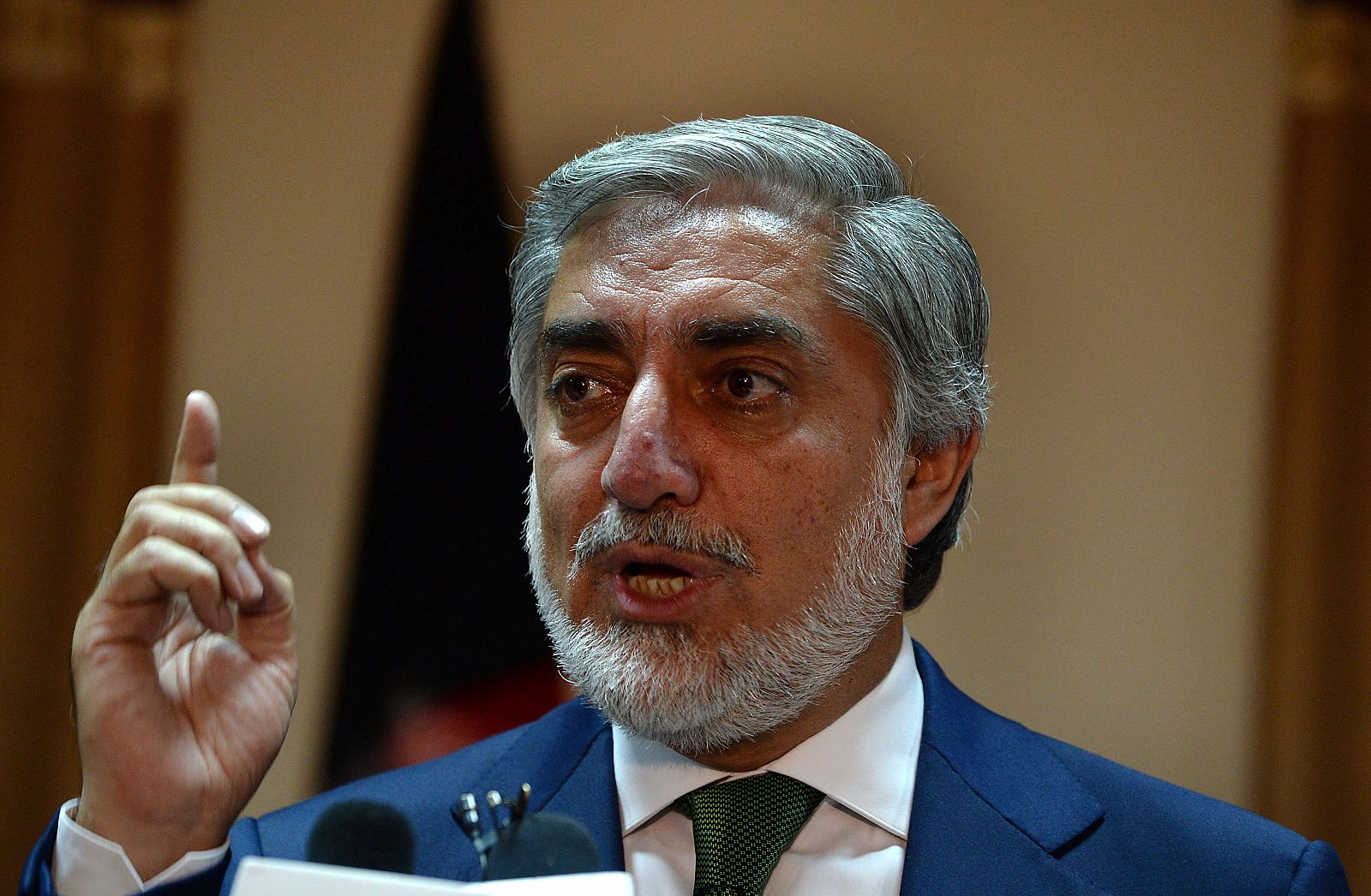 El candidato presidencial afgano Abdulá Abdulá