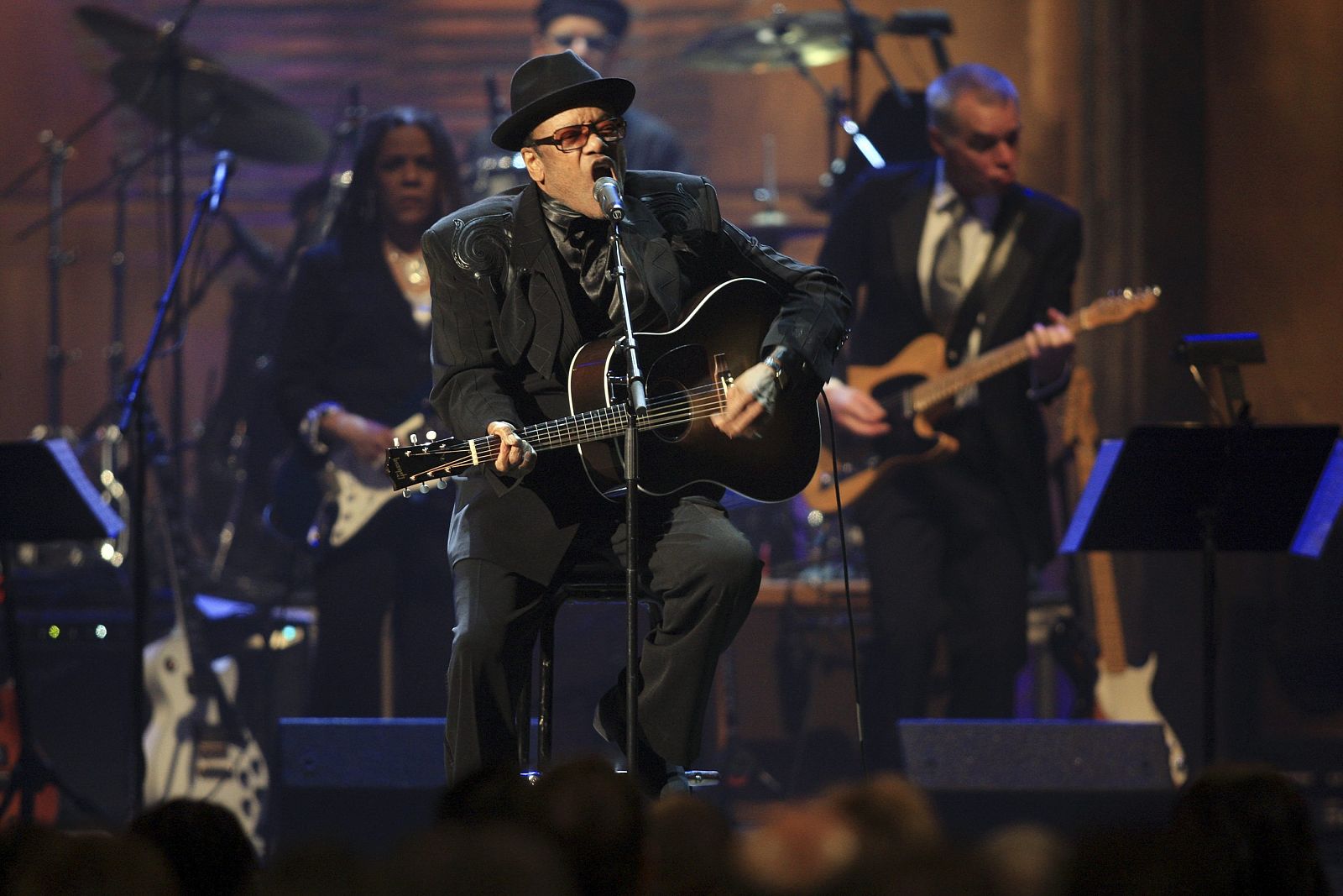 Imagen de archivo de una actuación de Bobby Womack en el Hall de la Fama del Rock and Roll en 2009.