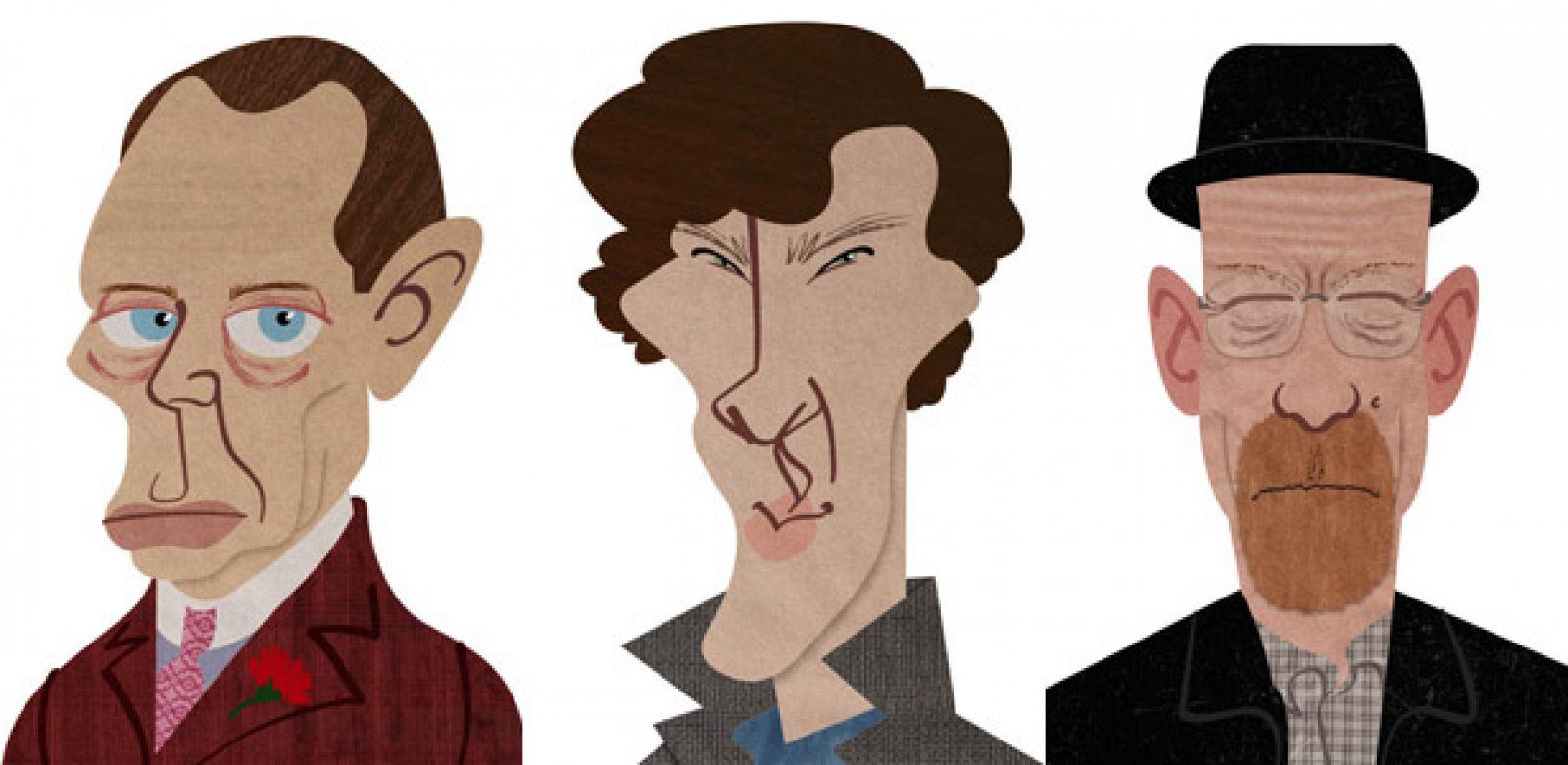 Caricaturas de David García Vivancos de 'Boardwalk Empire', 'Sherlock' y 'Breaking Bad'