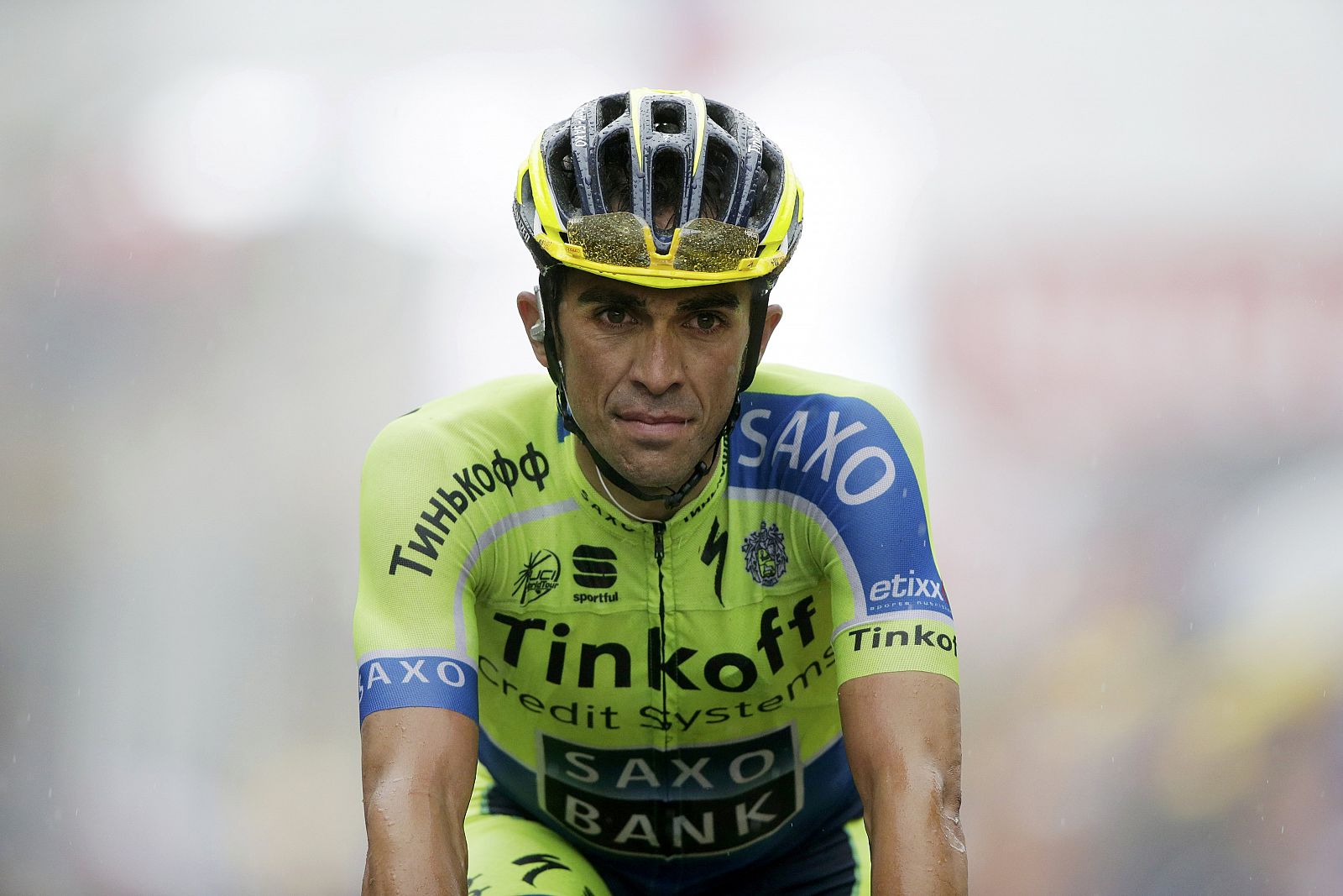 El español Alberto Contador, en la octava etapa