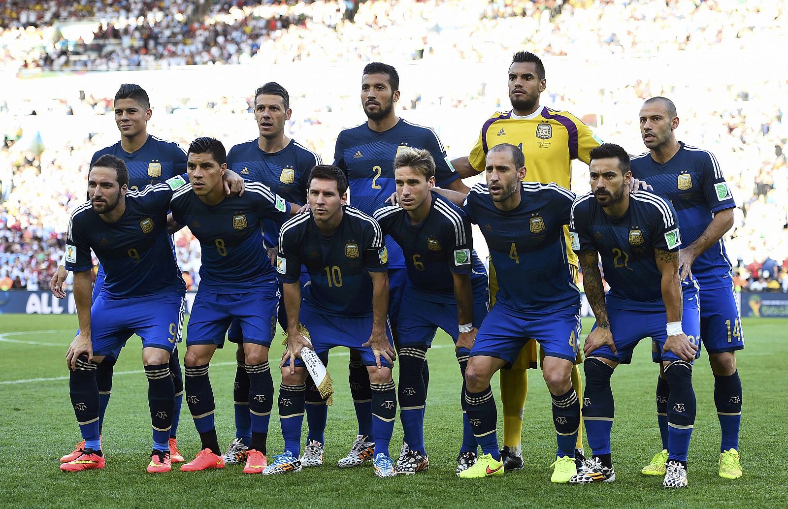 La selección de Argentina, antes de la final