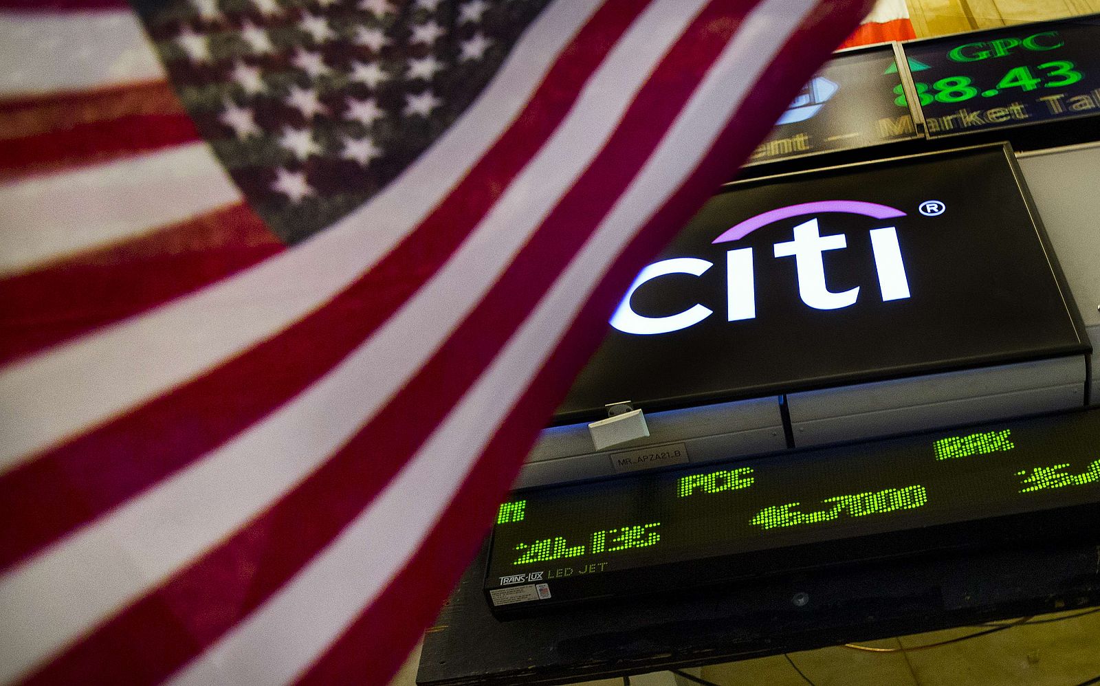 Logo de Citigroup en la Bolsa de Nueva York