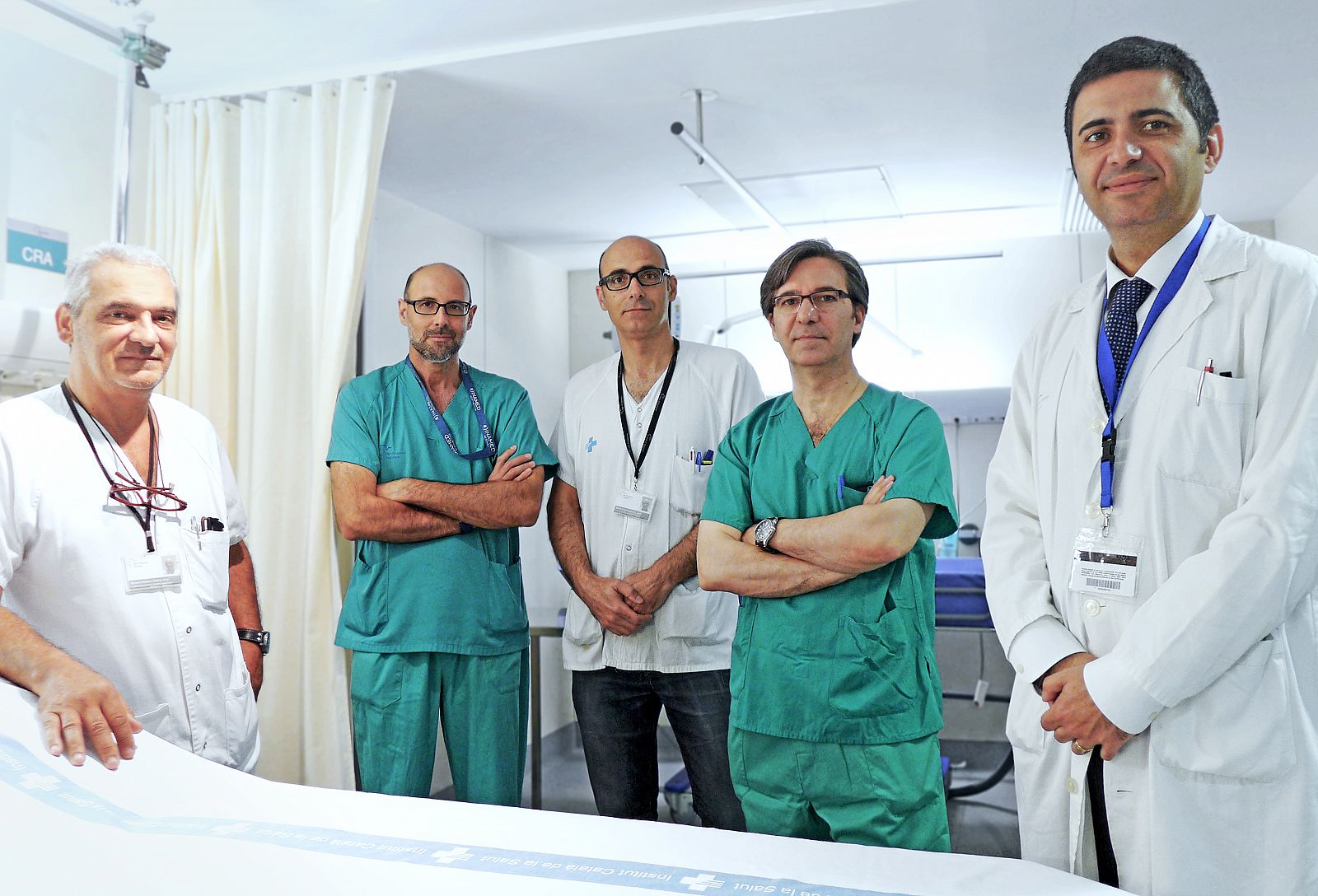 Los médicos Carlos Moreno, Vicente García Sánchez, Jordi Serracanta Domenech, José Manuel Collado Delfa y Joan Pere Barret i Nerín.