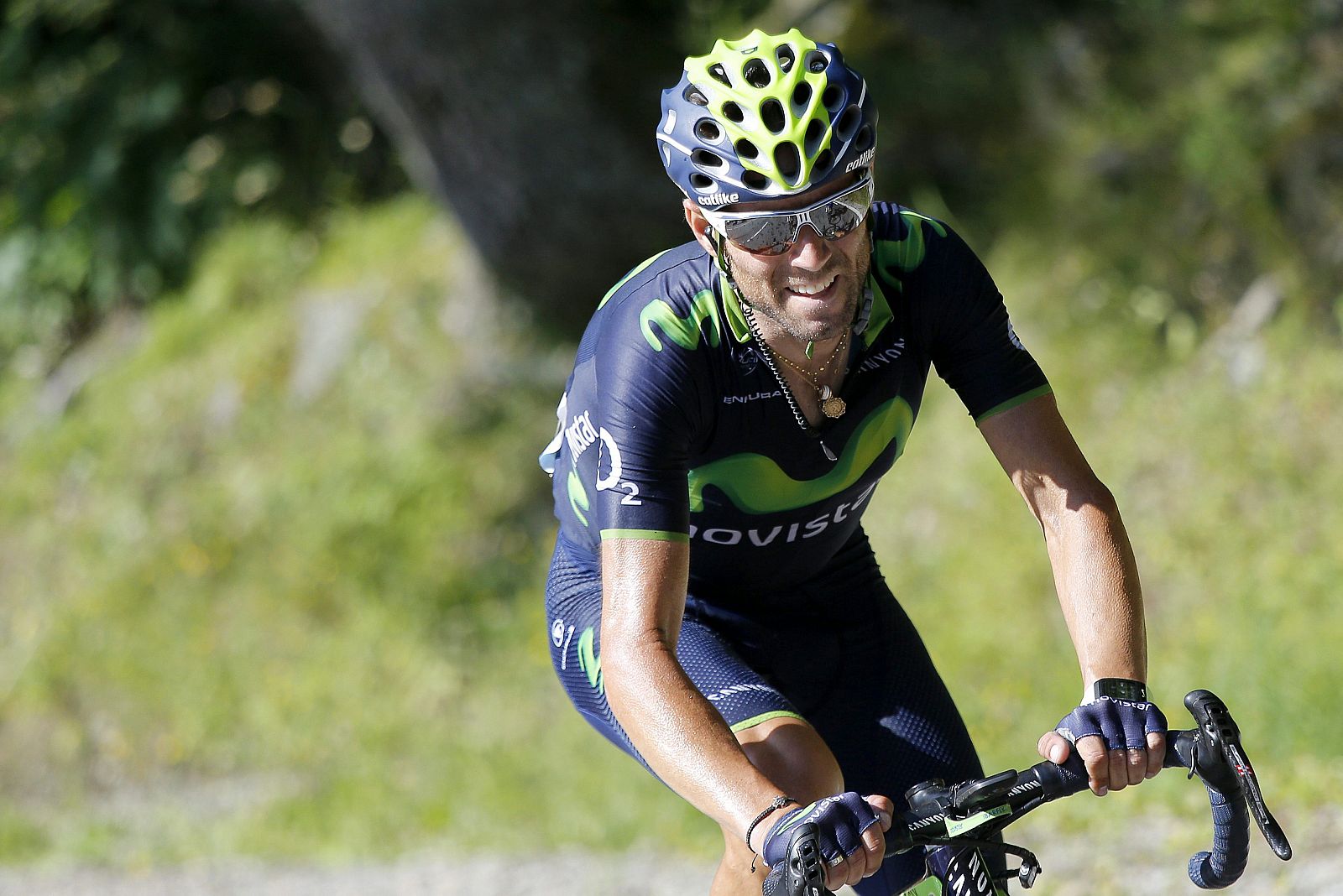 Imagen del murciano Alejandro Valverde durante la 13ª etapa del Tour de Francia 2014.