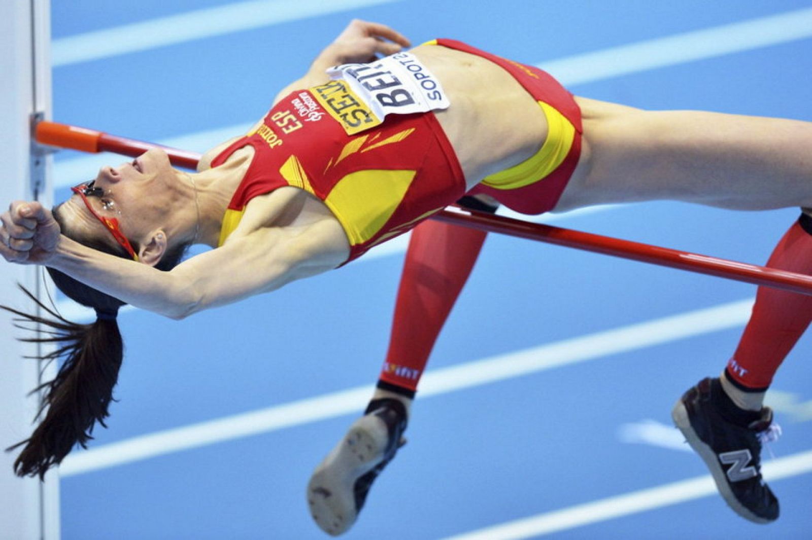 Beitia se lleva el título de España de salto de altura.