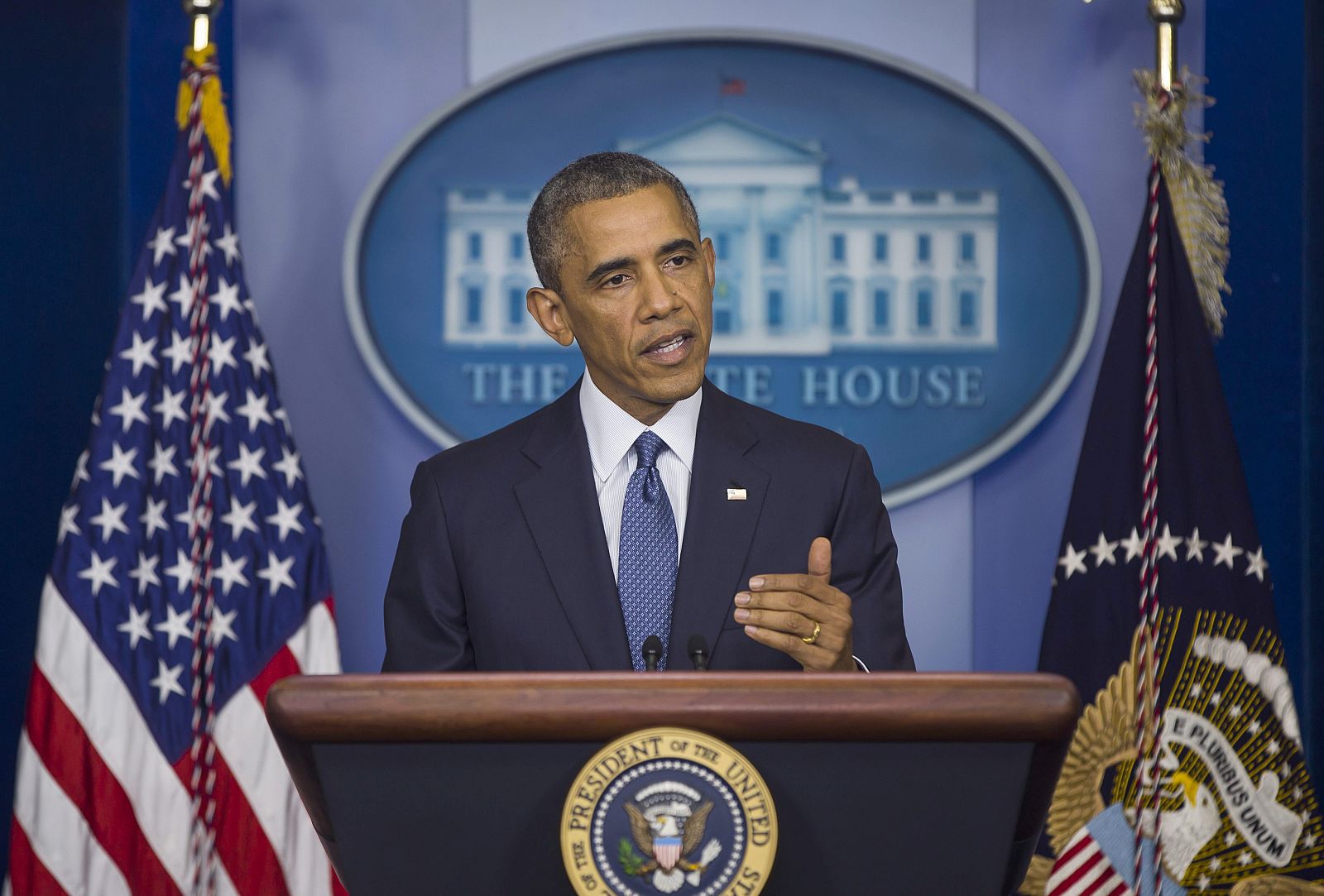 President Obama Holds Press Conference at the White House