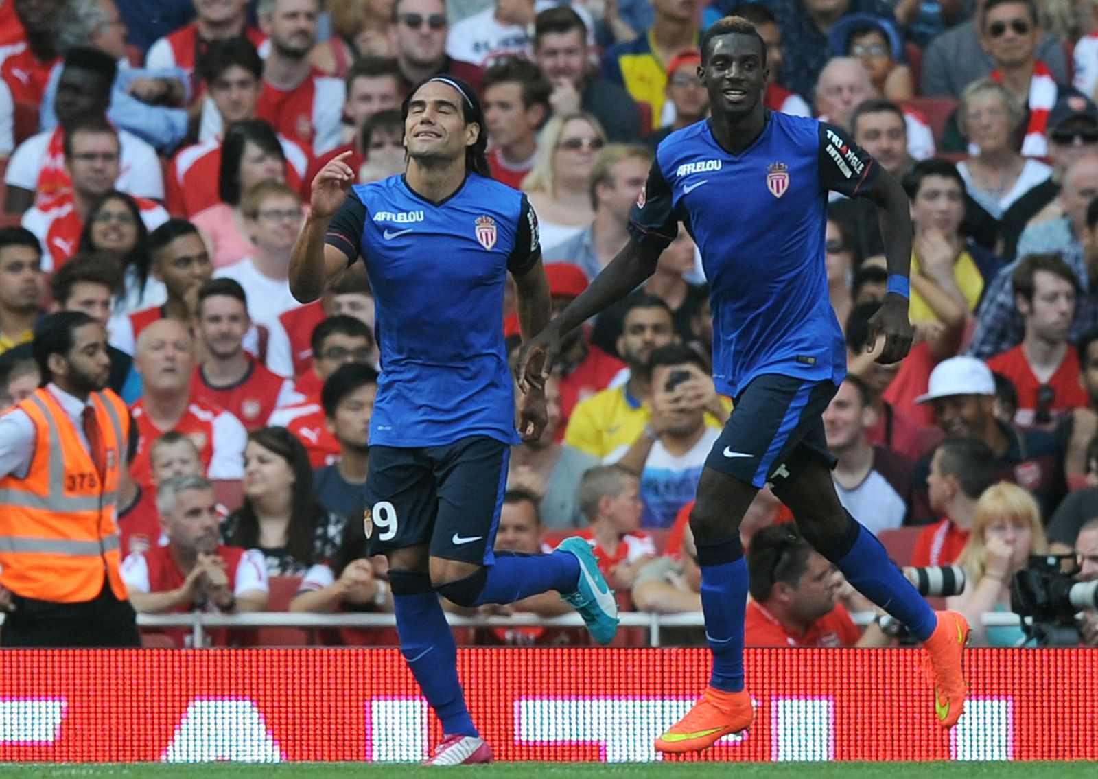 Falcao celebra un gol con el Mónaco el pasado agosto.