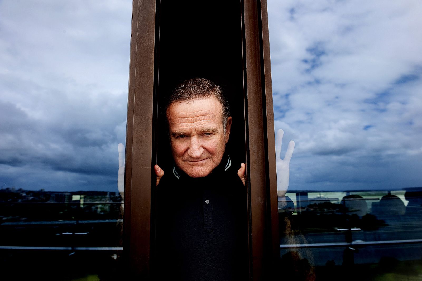Robin Williams posando en Sidney (Australia).