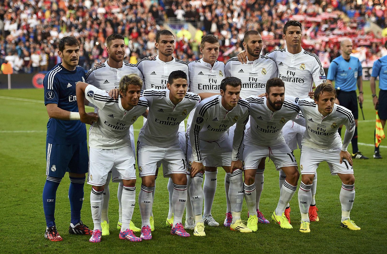 Los once jugadores con los que Ancelotti comenzó la final de la Supercopa de Europa.