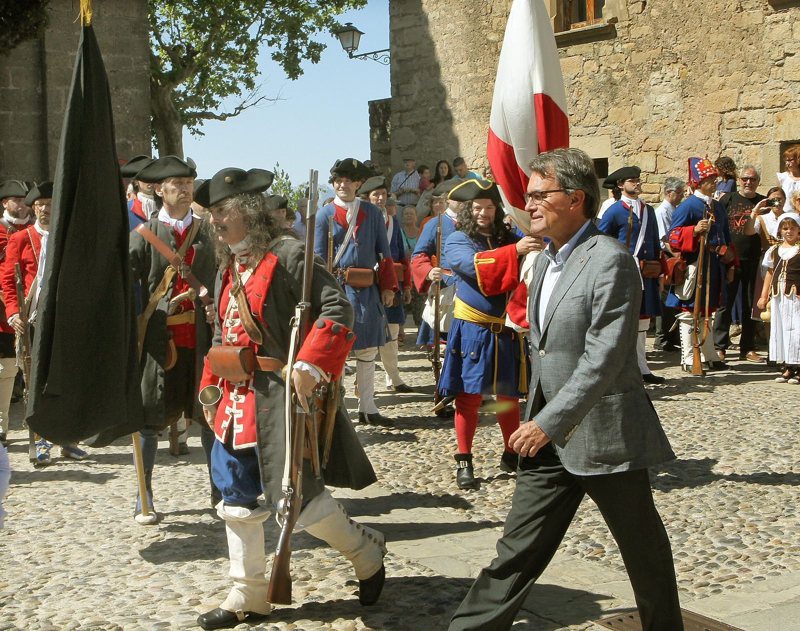El presidente de la Generalitat, Artur Mas, en el Tricentenario de la Batalla de Talamanca