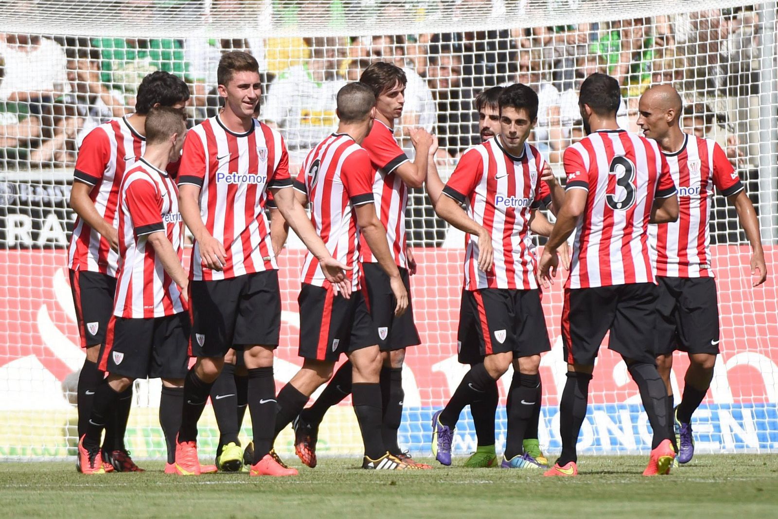Jugadores del Athletic Bilbao, en un amistoso de pretemporada