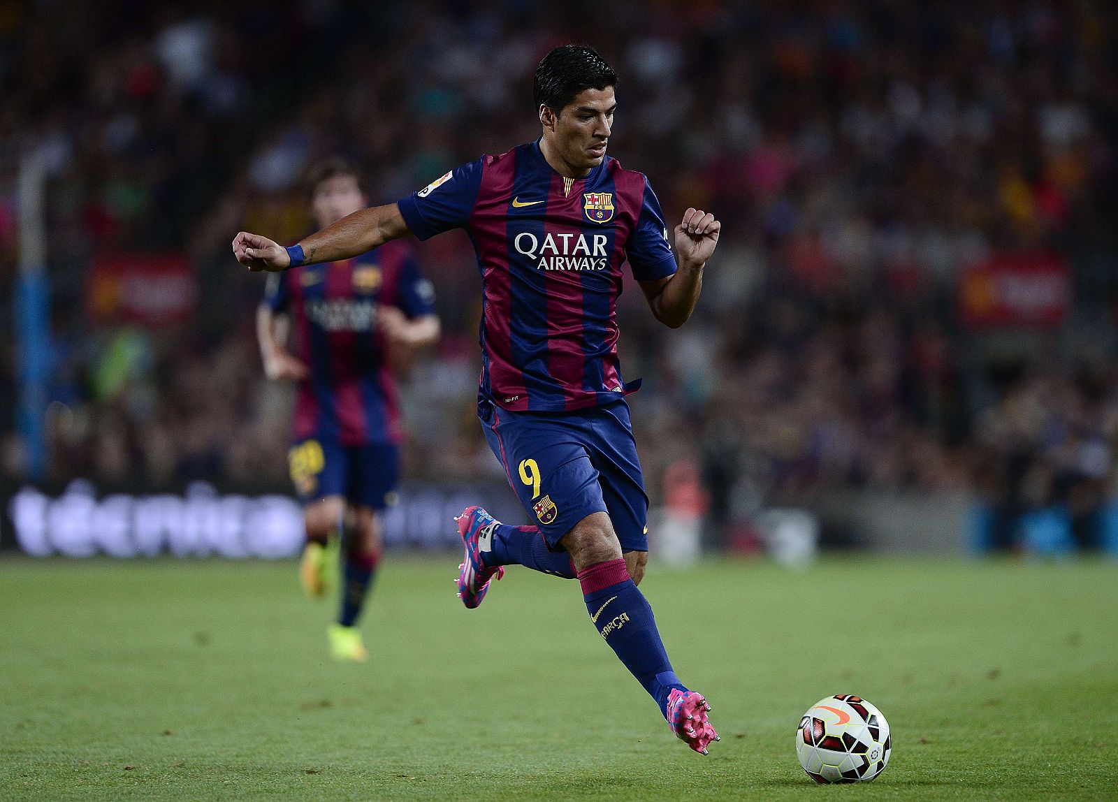 Luis Suárez, en su debut con el Barcelona.