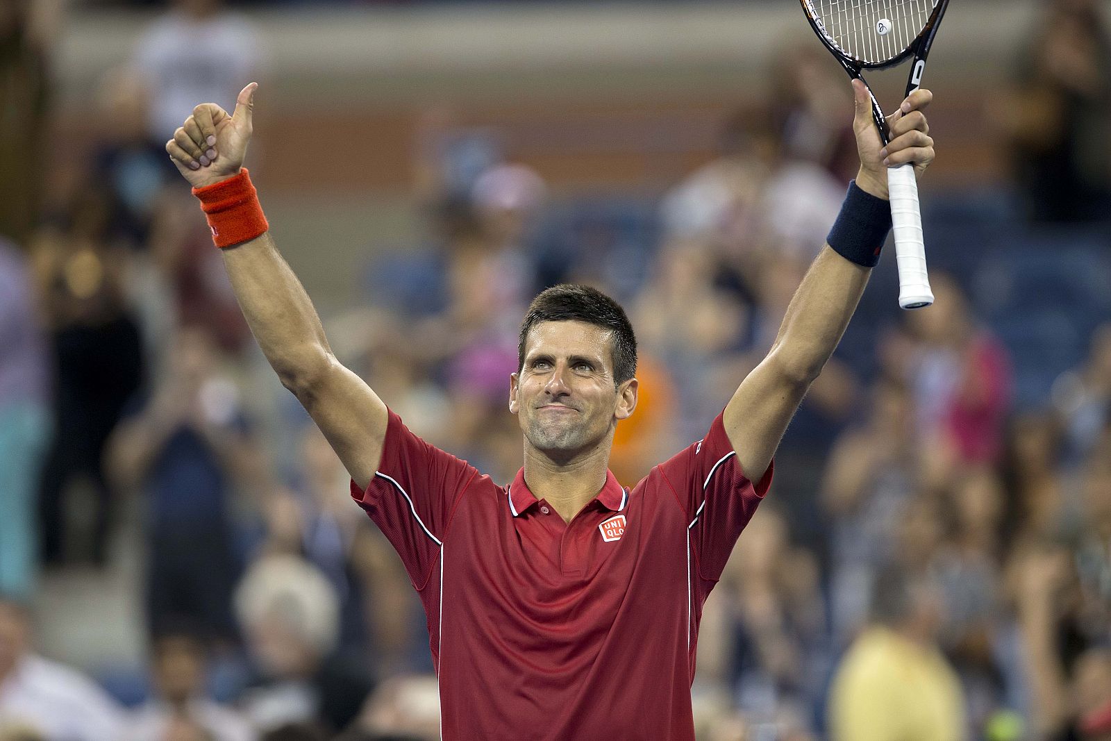 El tenista serbio Novak Djokovic celebra su victoria ante el argentino Diego Schwartzman.