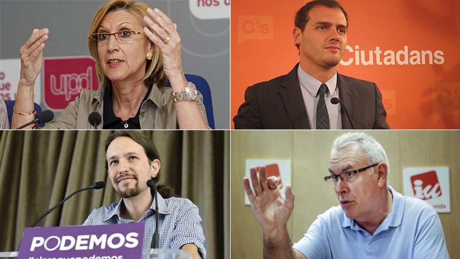 UPyD, Ciudadanos, Podemos e IU meditan este curso la posibilidad de unirse para las elecciones de 2015.