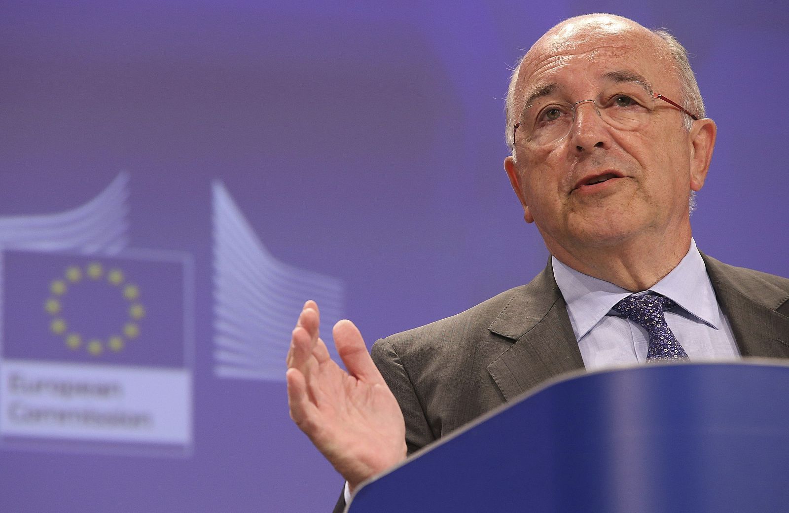 El vicepresidente de la Comisión Europea y comisario de Competencia, Joaquín Almunia