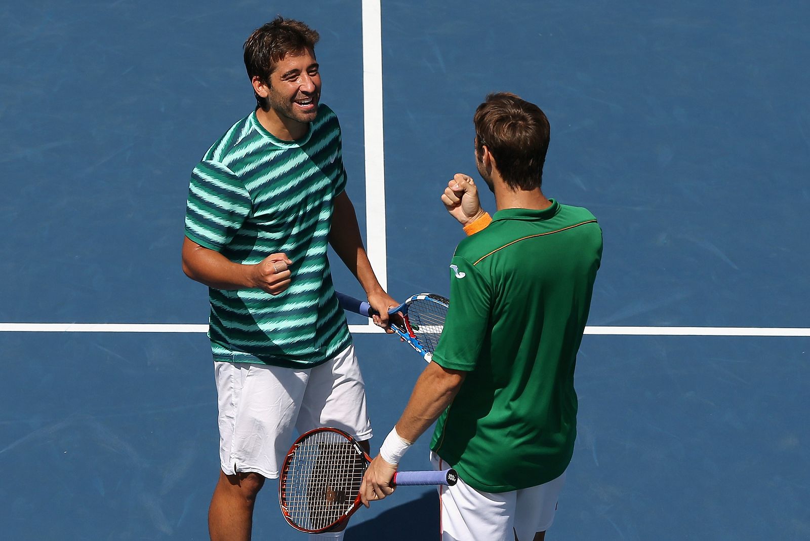 Marcel Granollers y Marc López, en el US Open