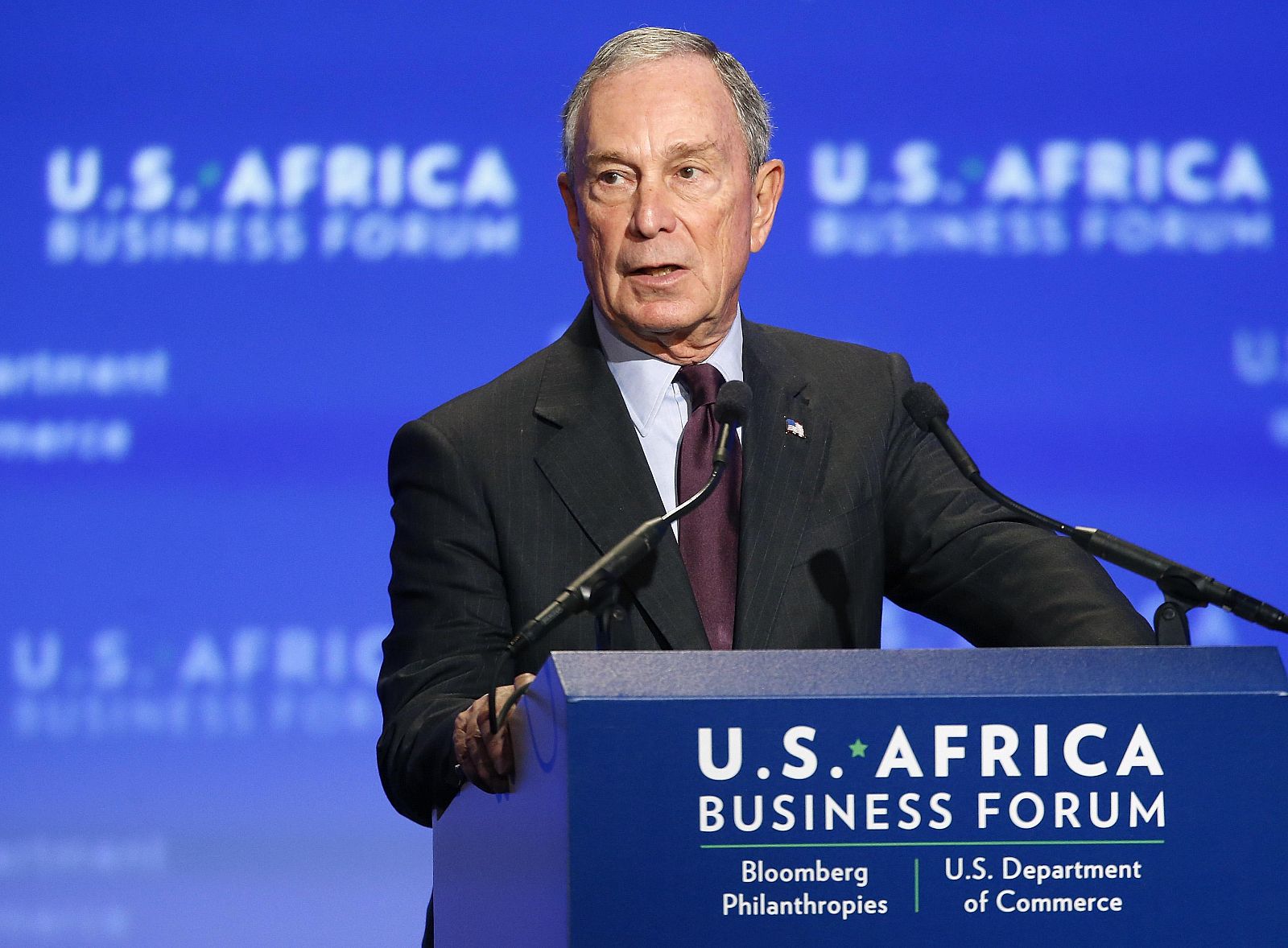 El exalcalde de Nueva York Michael Bloomberg en un foro en Washington