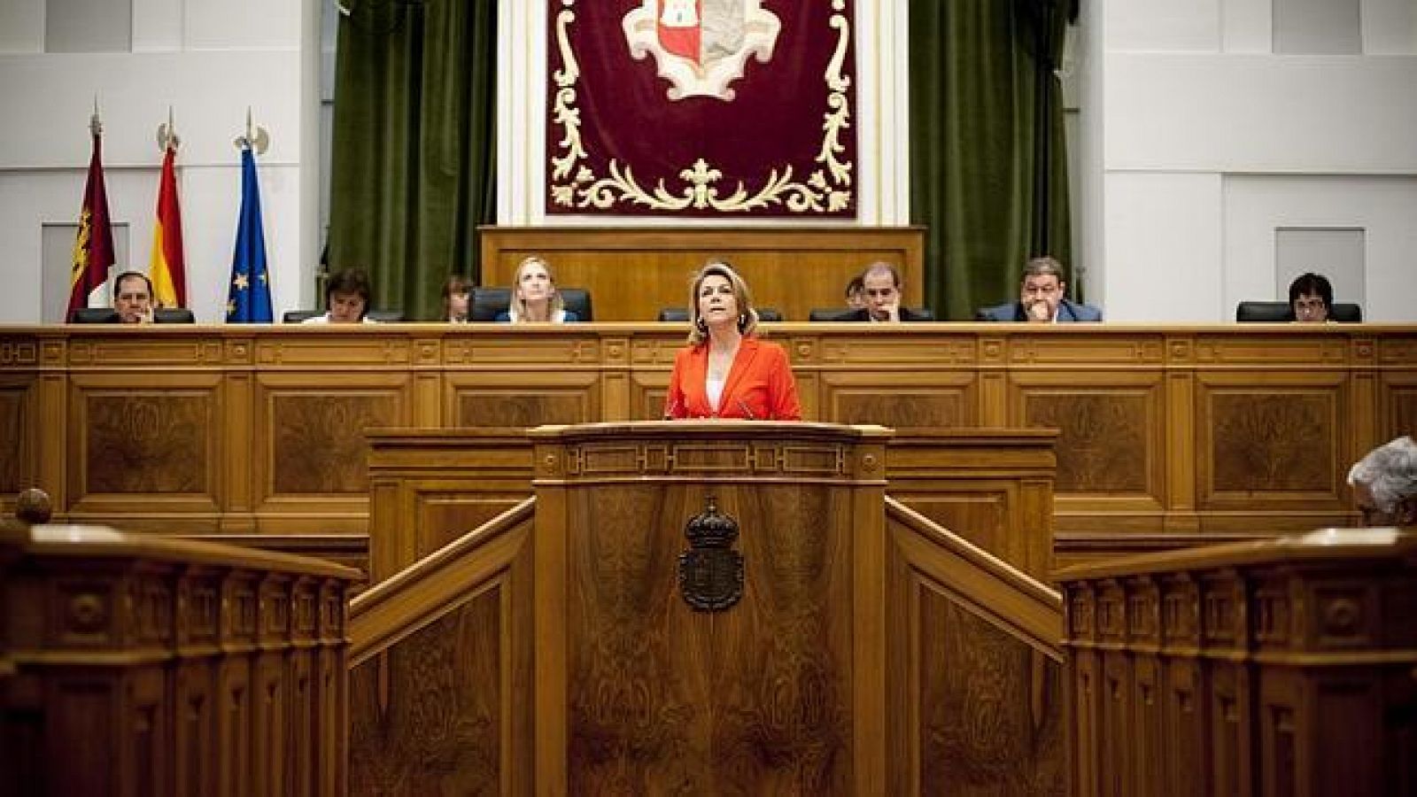María Dolores de Cospedal en el Parlamento de Castilla-La Mancha