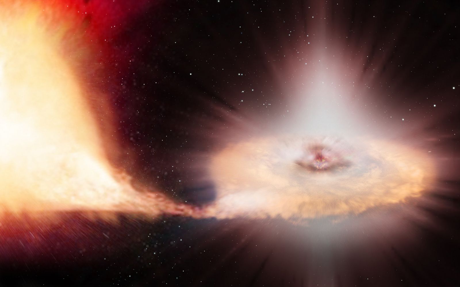 Impresión artística de una supernova tipo Ia
