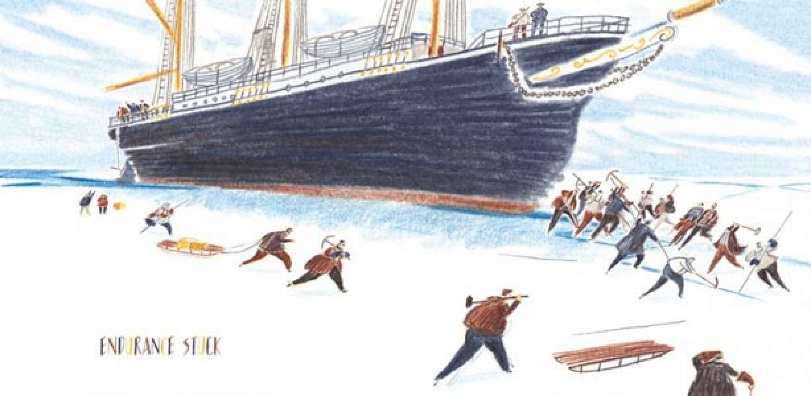 Ilustración de William Grill para 'El viaje de Shackleton'