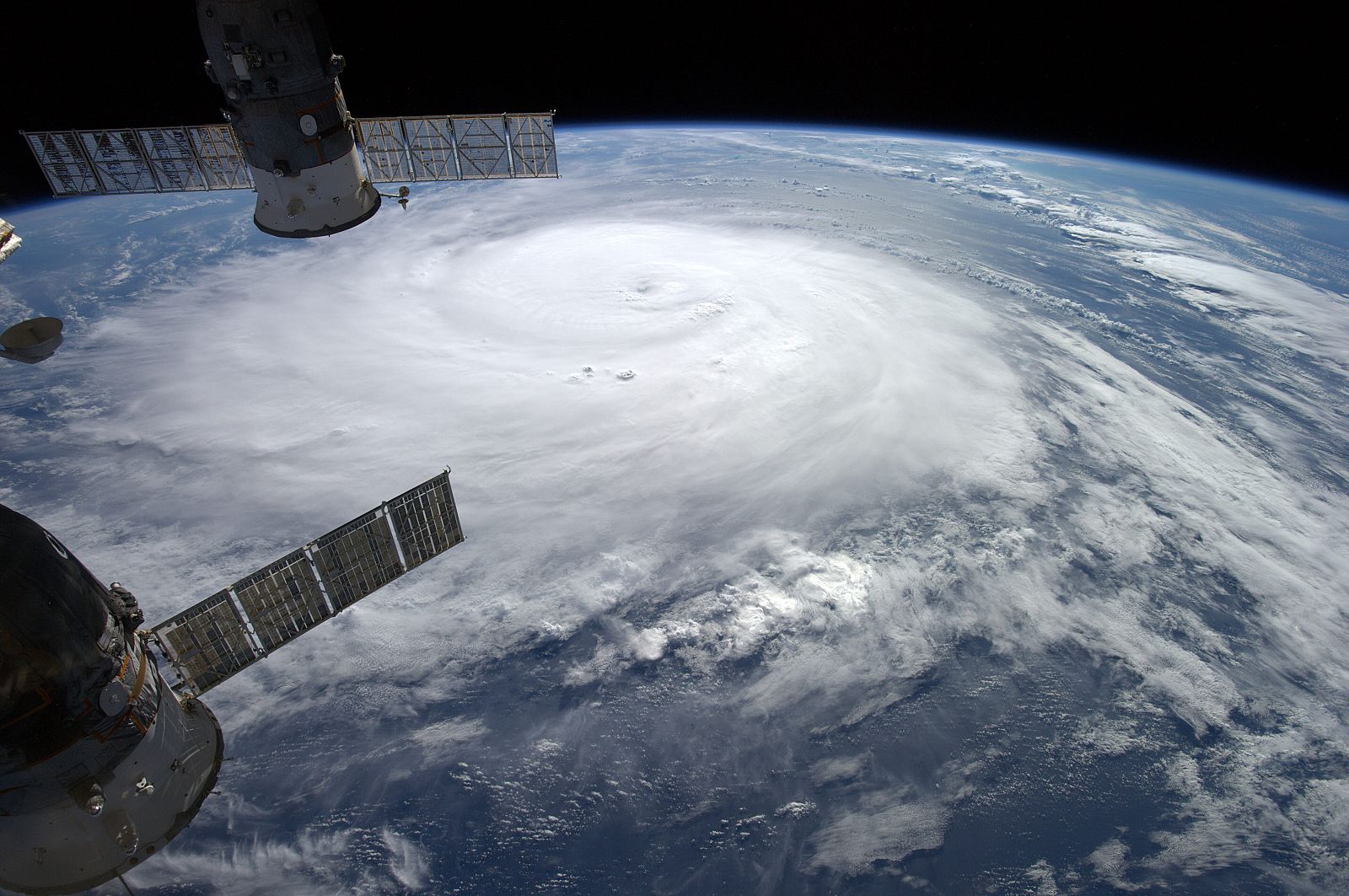 Posición del huracán Gonzalo desde la Estación Espacial Internacional.