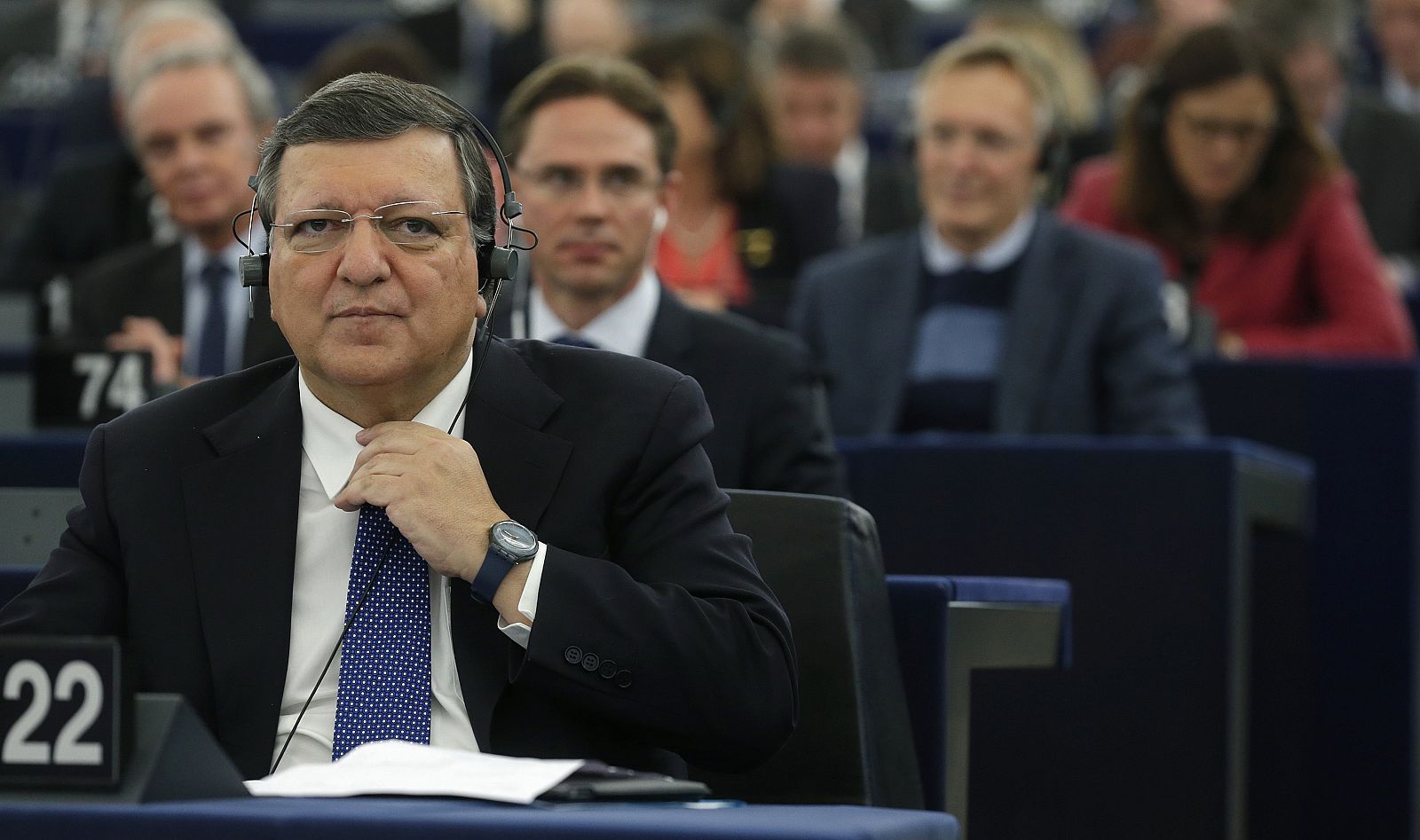 Outgoing European Commission President Barroso attends the review of the Barroso II Commission at the EU Parliament in Strasbourg