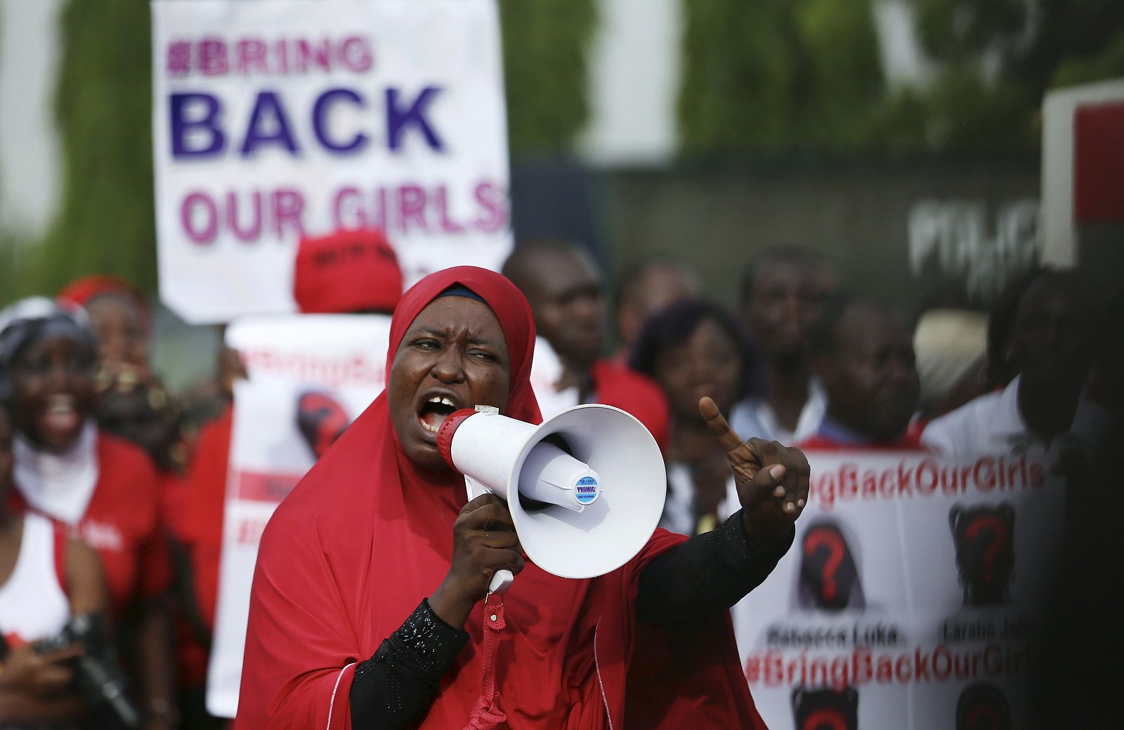 Manifestación en Abuja de la campaña 'Bring Back Our Girls' que pide la liberación de las niñas secuestradas en Nigeria.