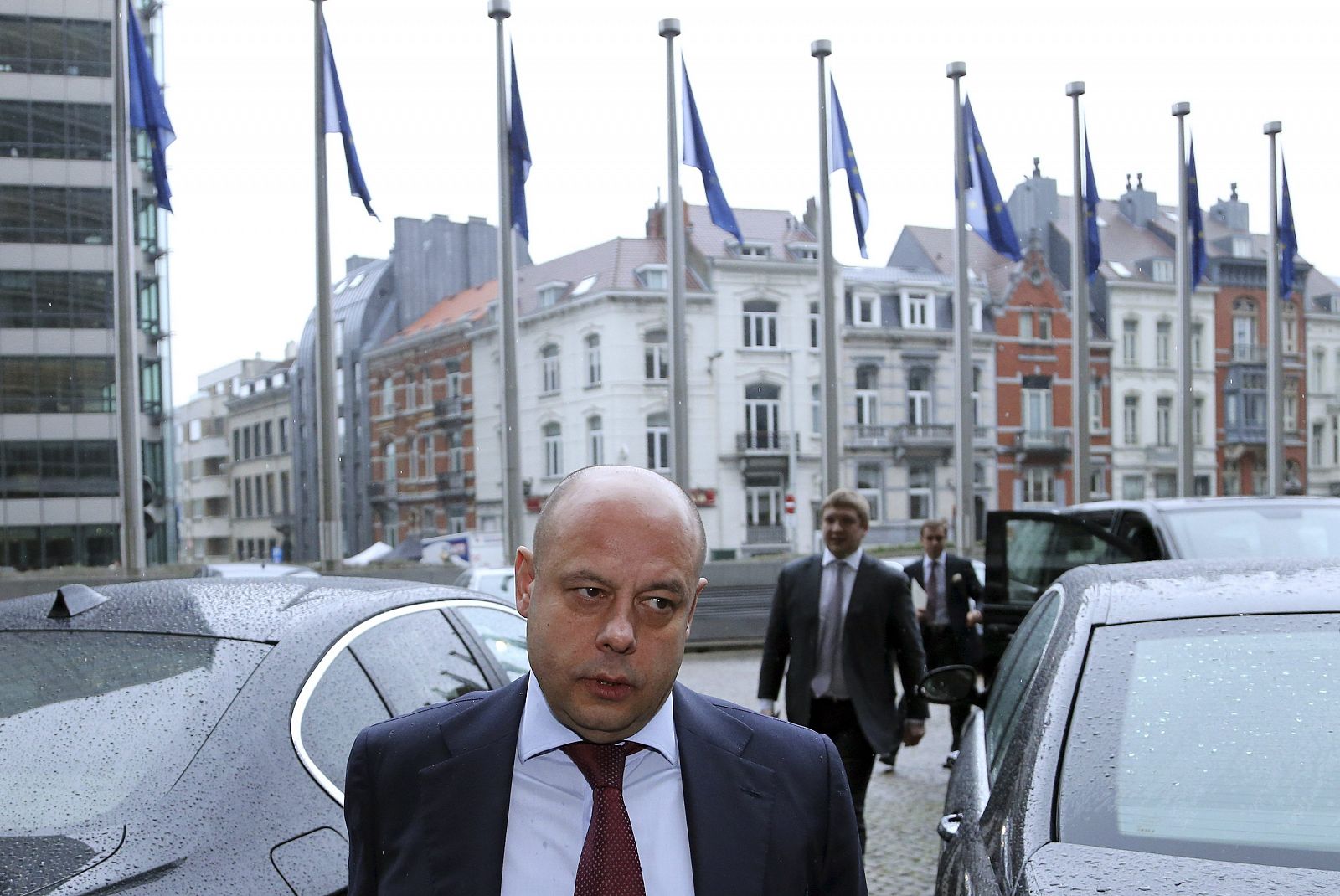 El ministro de Energía de Ucrania, Yuri Prodan, llega a la sede de la UE en Bruselas para las conversaciones sobre el gas