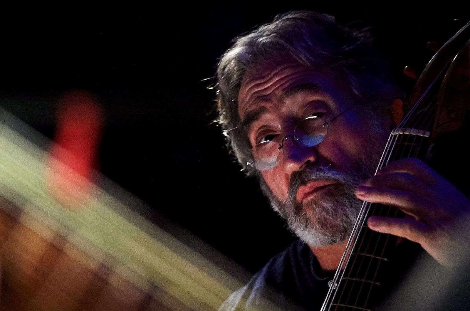 Fotos de archivo de Jordi Savall, director, compositor e intérprete de viola de gamba