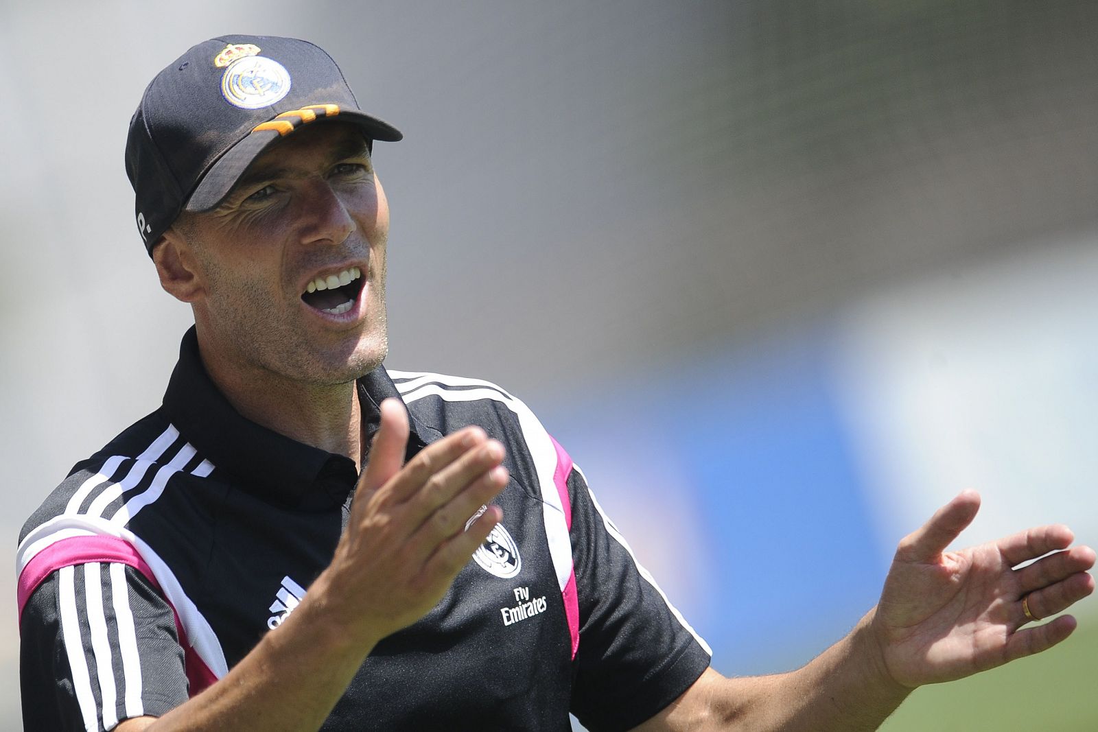 El entrenador del Real Madrid Castilla, Zinedine Zidane