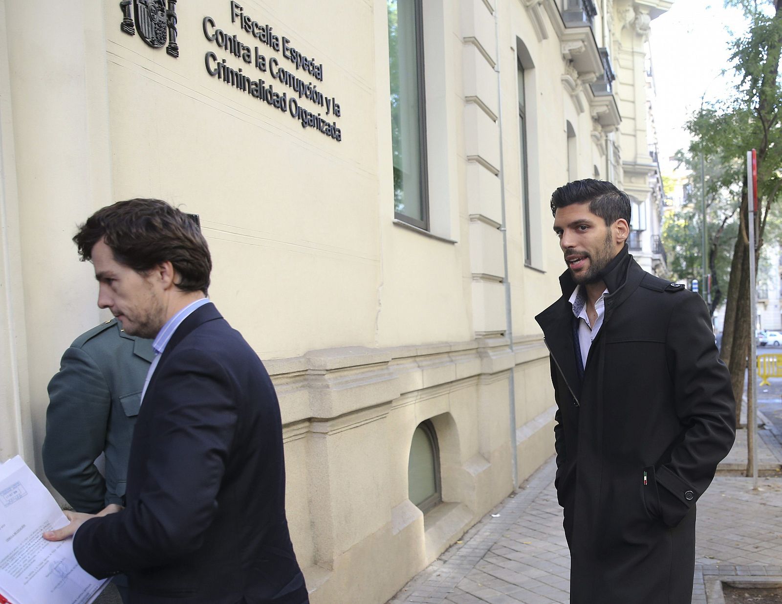 El jugador del Getafe y exjugador del Zaragoza Angel Lafita, a su llegada a la Fiscalía Anticorrupción.