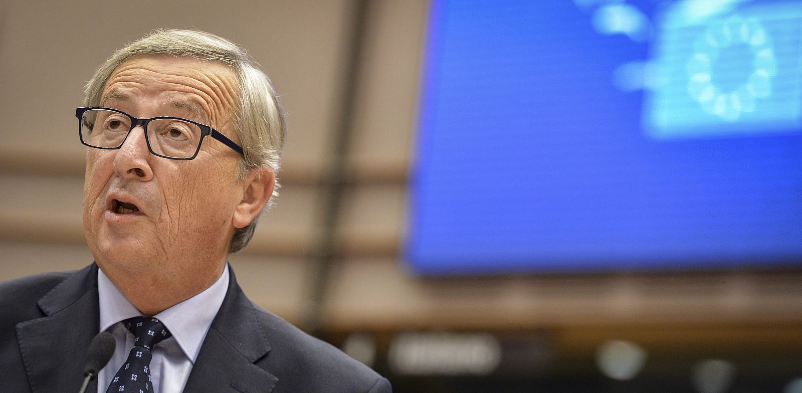 Juncker, durante su comparecencia ante el pleno de la Eurocámara en Bruselas el 12 de noviembre.