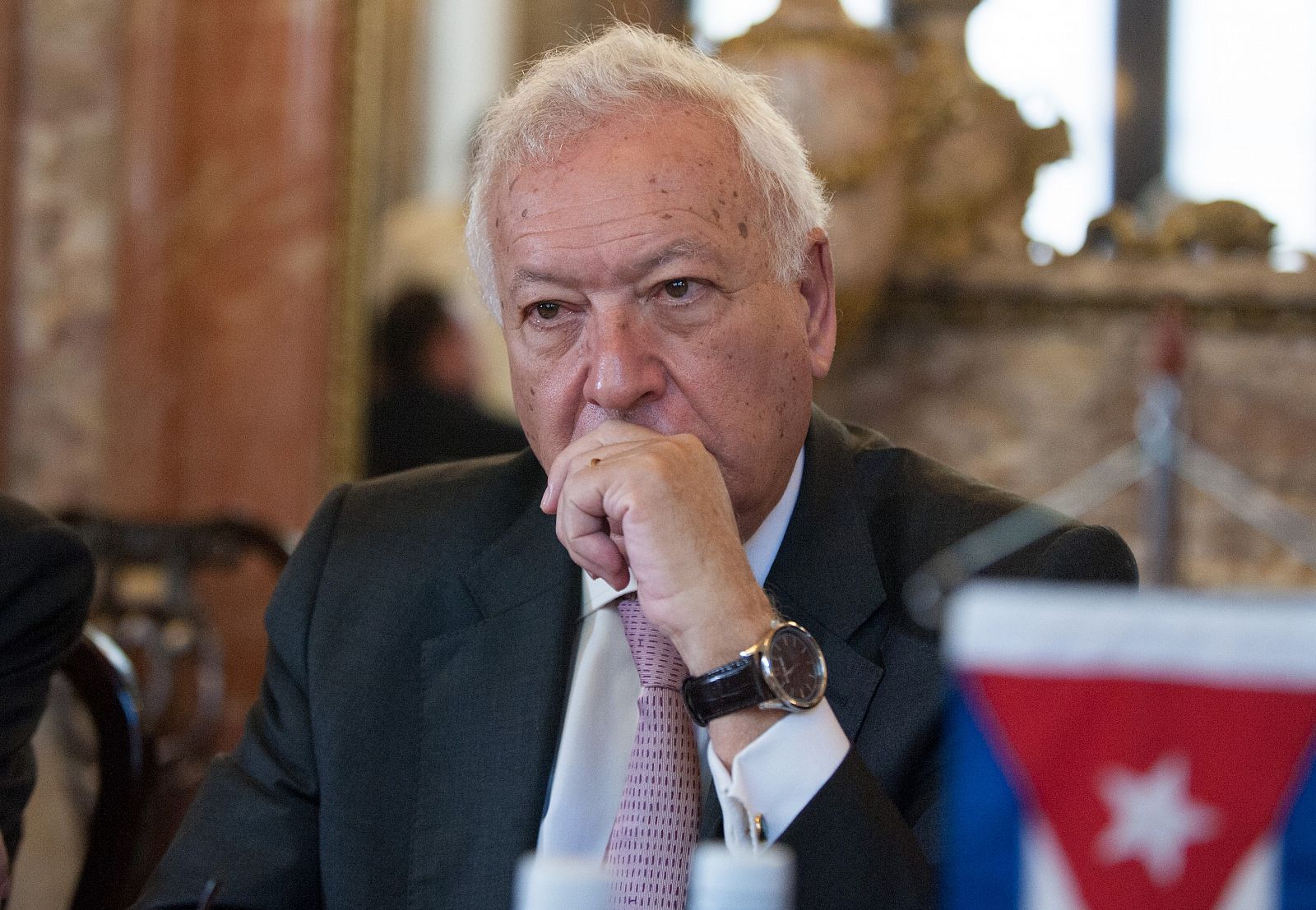 El ministro de Exteriores, Jose Manuel García-Margallo, durante su visita a Cuba.
