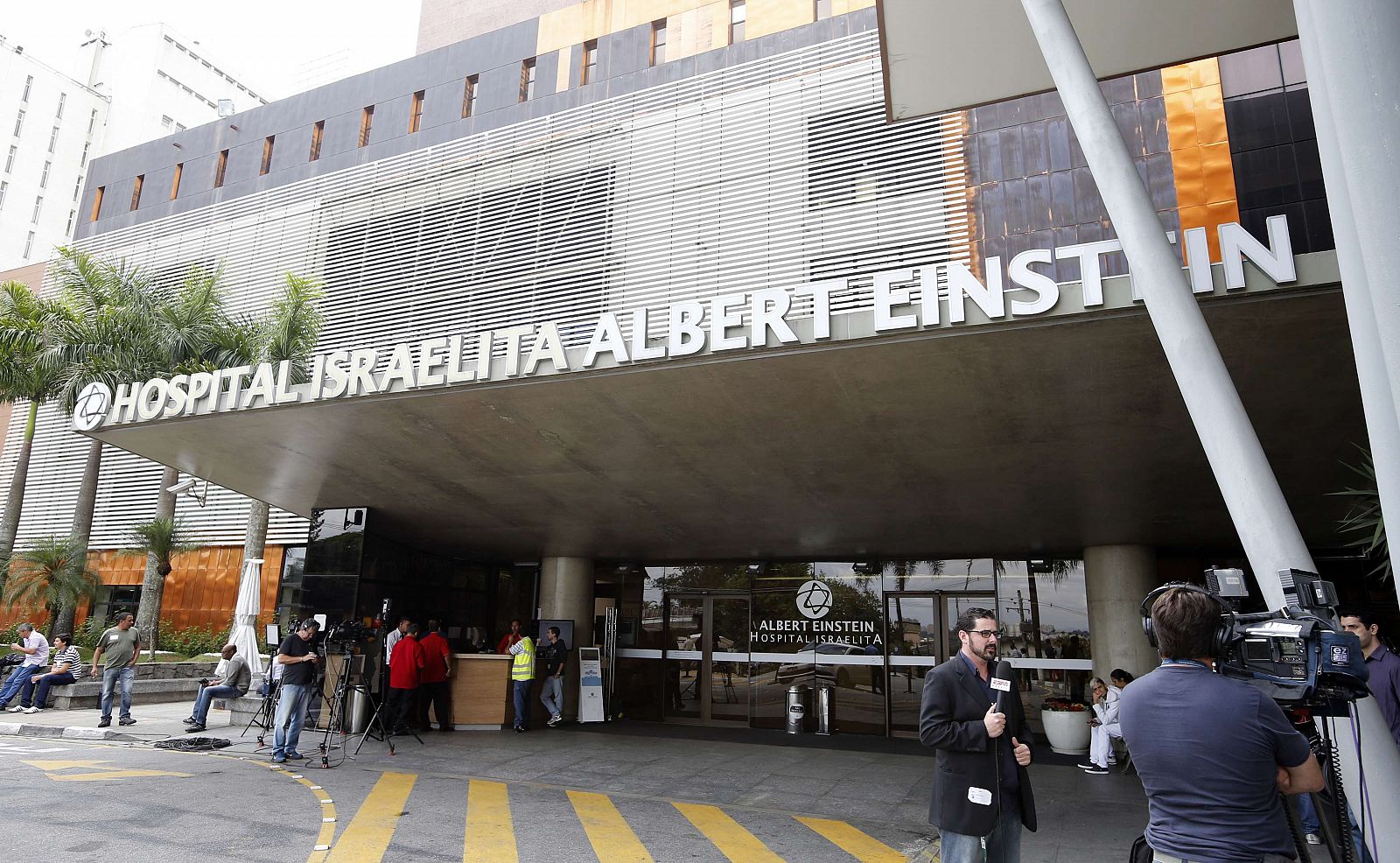 Vista del hospital Albert Einstein, donde está ingresado Pelé.