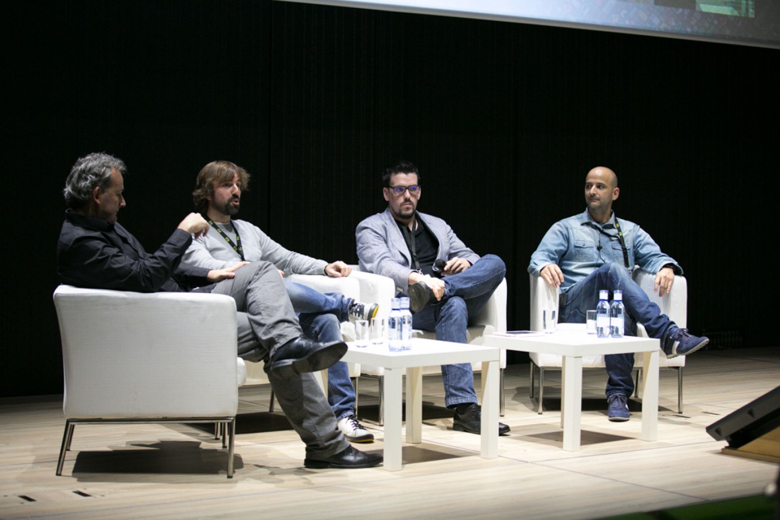 Xavier Carrillo, Fernando Piquer y Jordi Martin en la mesa redonda de Fun & Serious Festival.