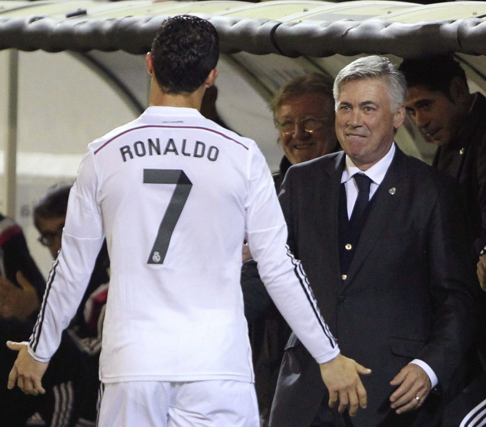 Foto de Cristiano Ronaldo y Carlo Ancelotti.