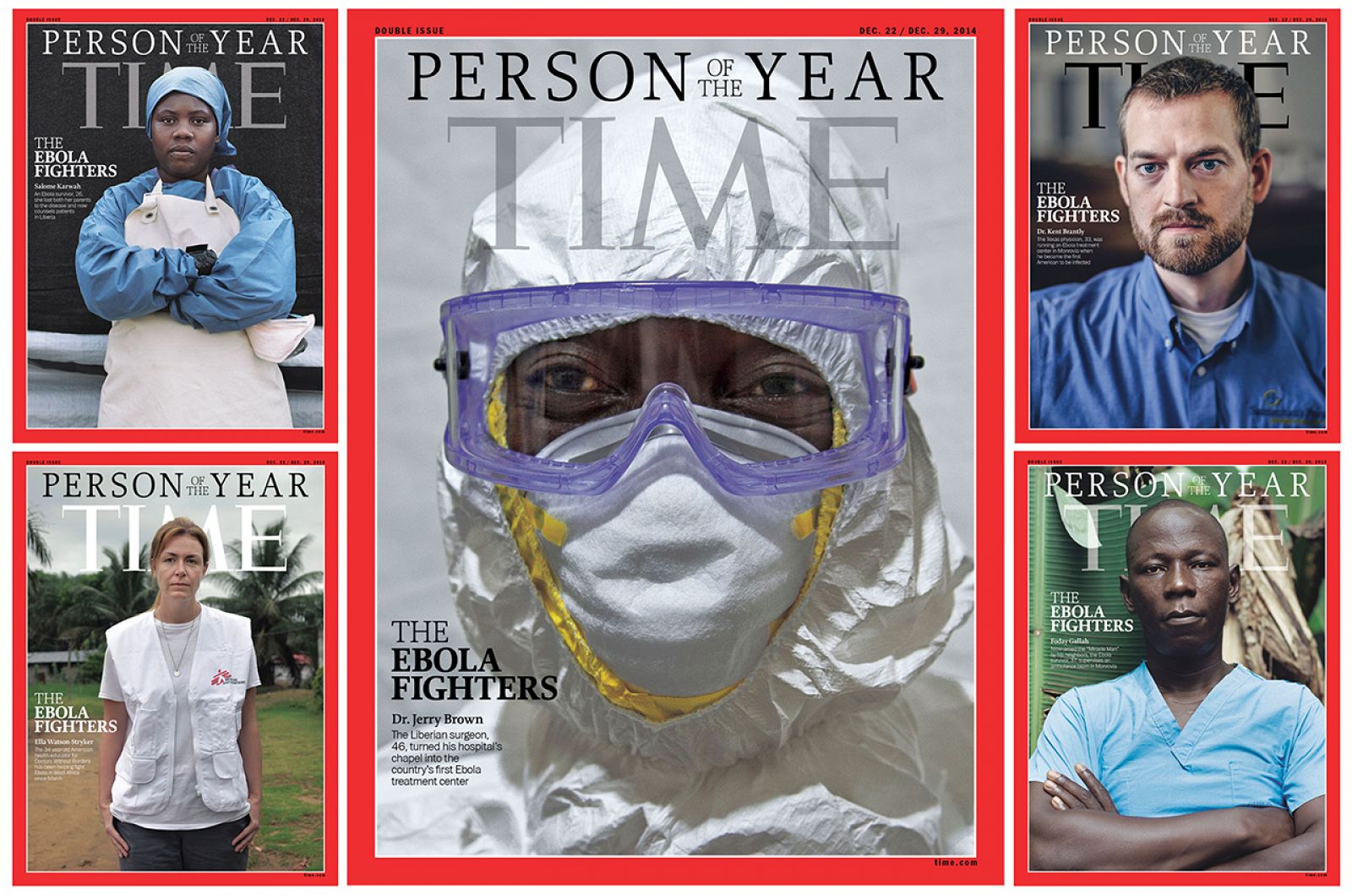 Portada de la revista 'Time' dedicada a "los combatientes del ébola".