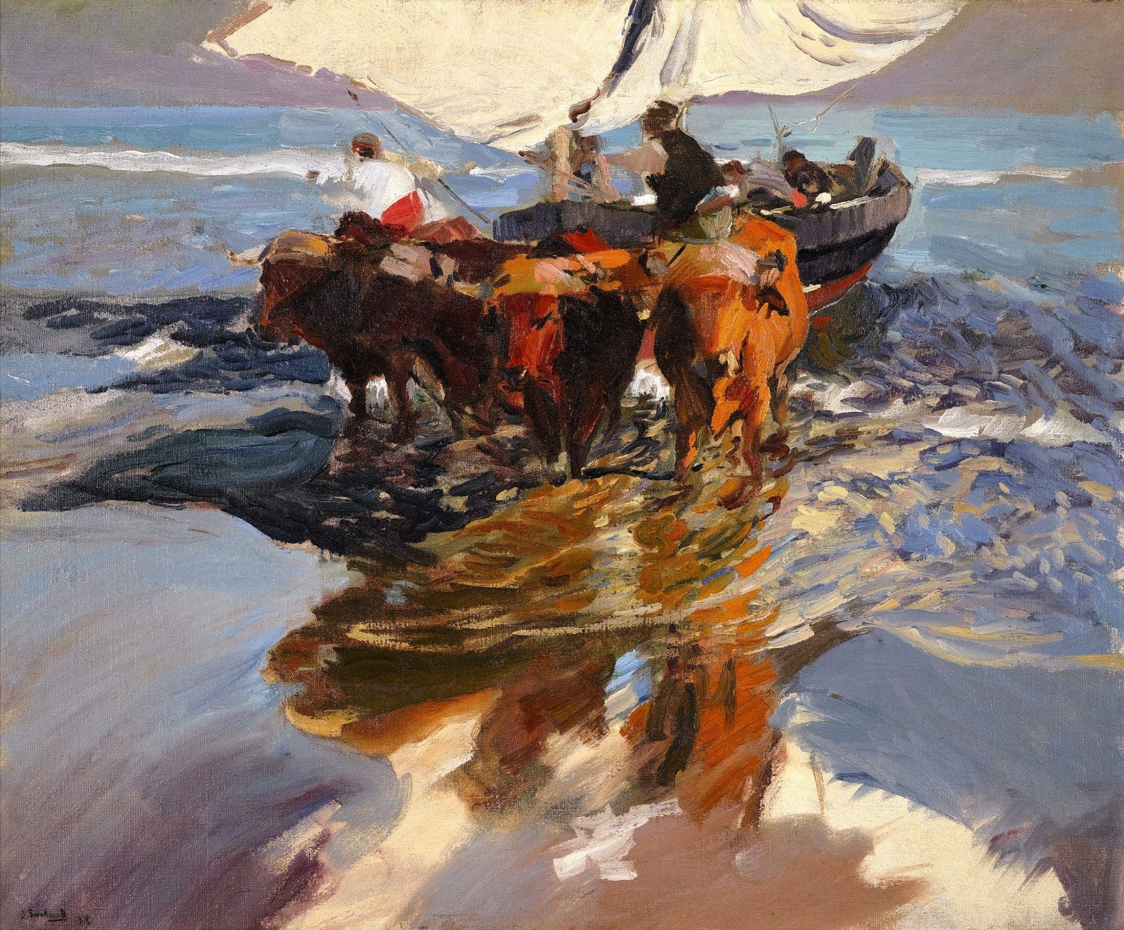 Joaquín Sorolla, "Vuelta de la pesca. Playa de Valencia" (1908)